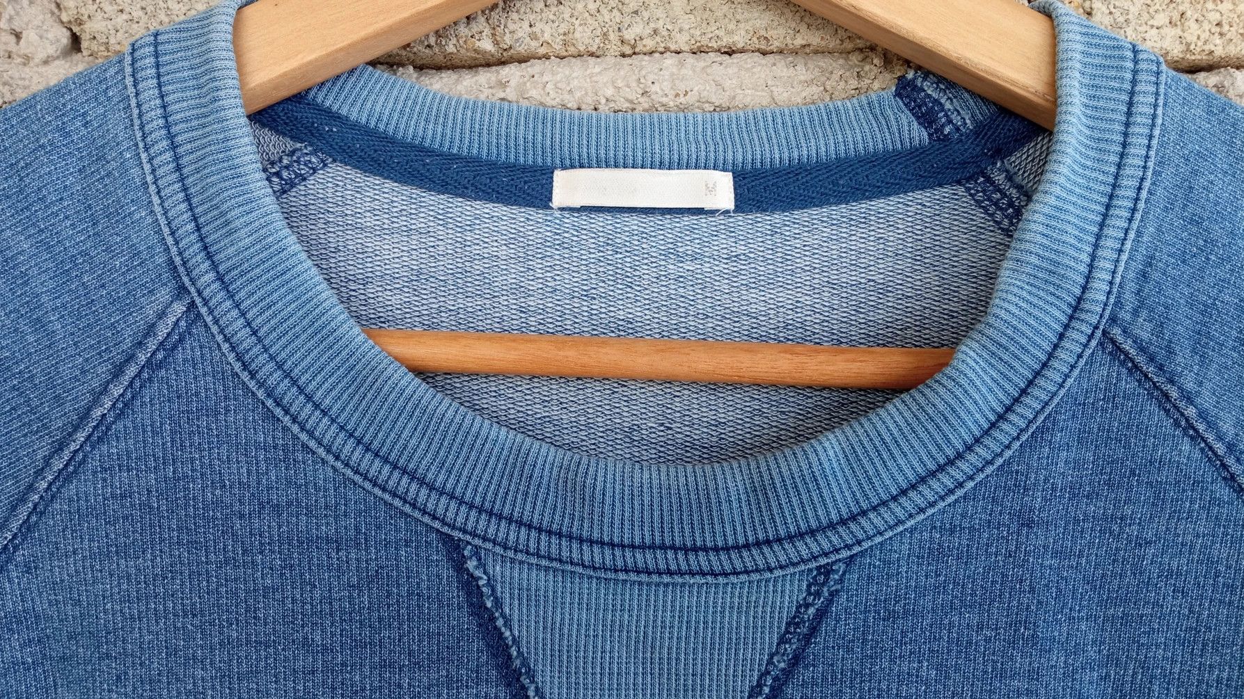 Indigo × Japanese Brand × Vintage 🔥🔥Vtg Style Japanese Brand GU Indigo Dye Sweatshirt Size US M / EU 48-50 / 2 - 8 Thumbnail