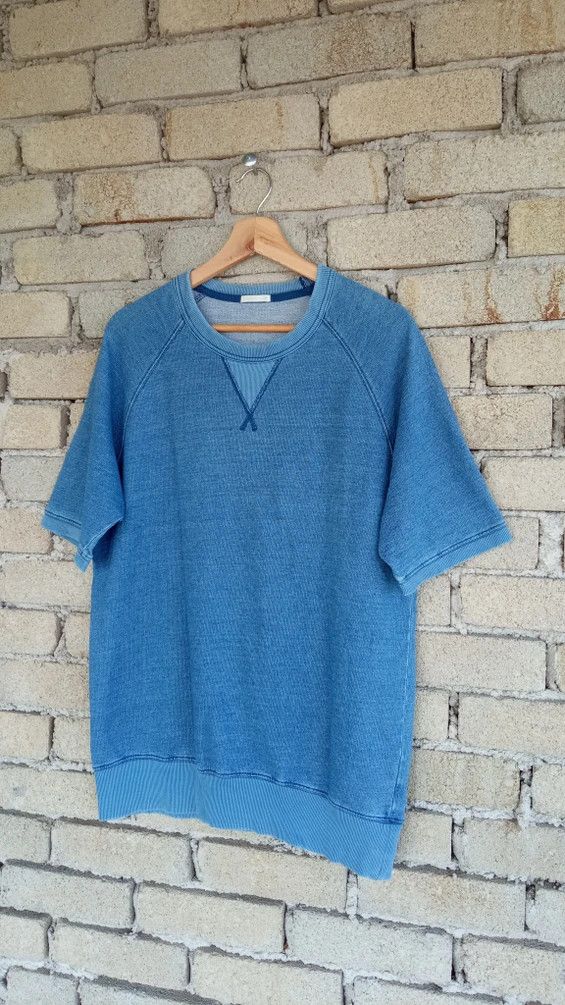 Vintage 🔥🔥Vtg Style Japanese Brand GU Indigo Dye Sweatshirt Size US M / EU 48-50 / 2 - 3 Thumbnail