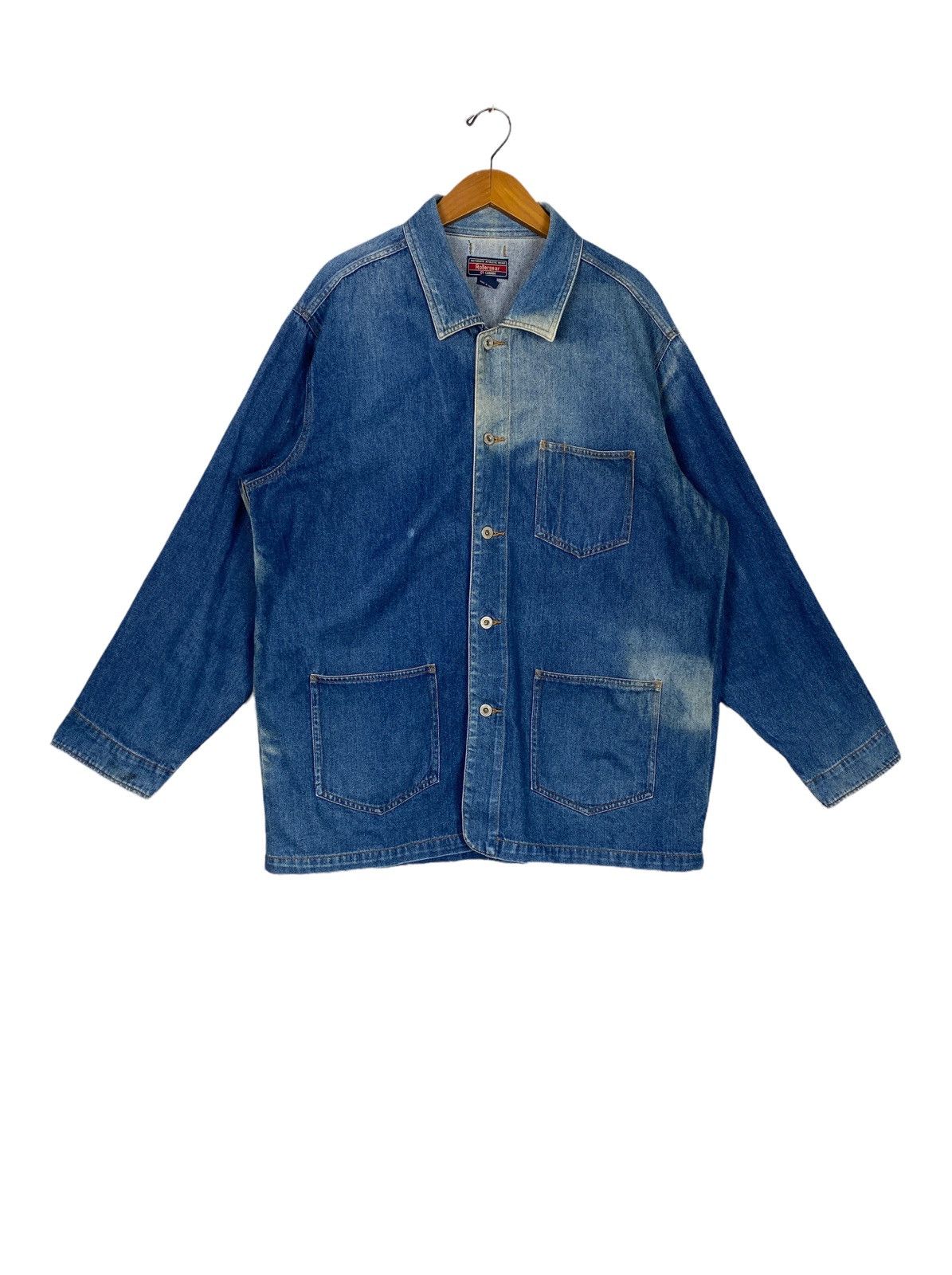 Vintage Rare‼️ Vtg ROLLERGEAR CANADA Denim Worn Out Chore Jacket Size US L / EU 52-54 / 3 - 1 Thumbnail
