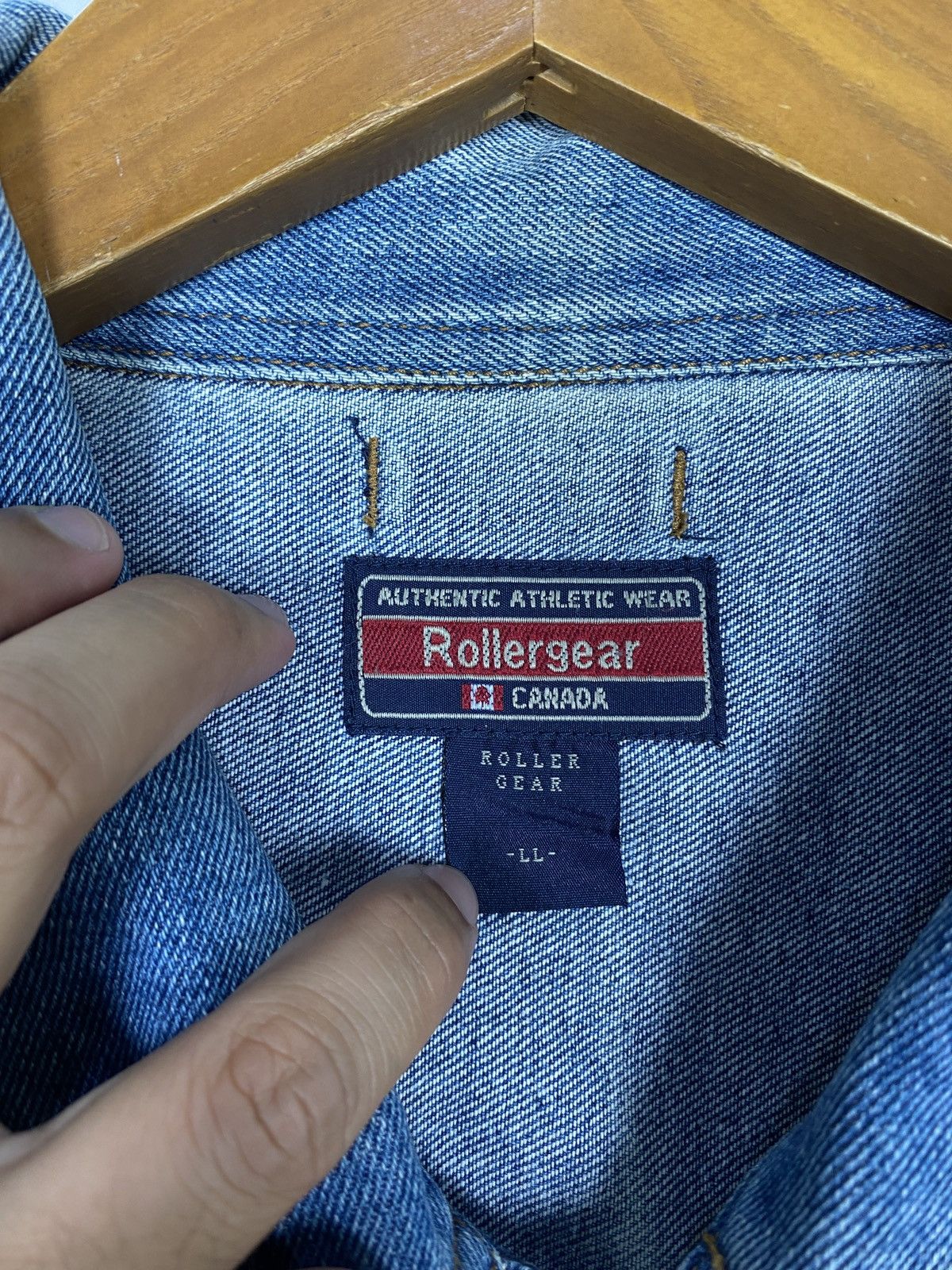 Vintage Rare‼️ Vtg ROLLERGEAR CANADA Denim Worn Out Chore Jacket Size US L / EU 52-54 / 3 - 4 Thumbnail