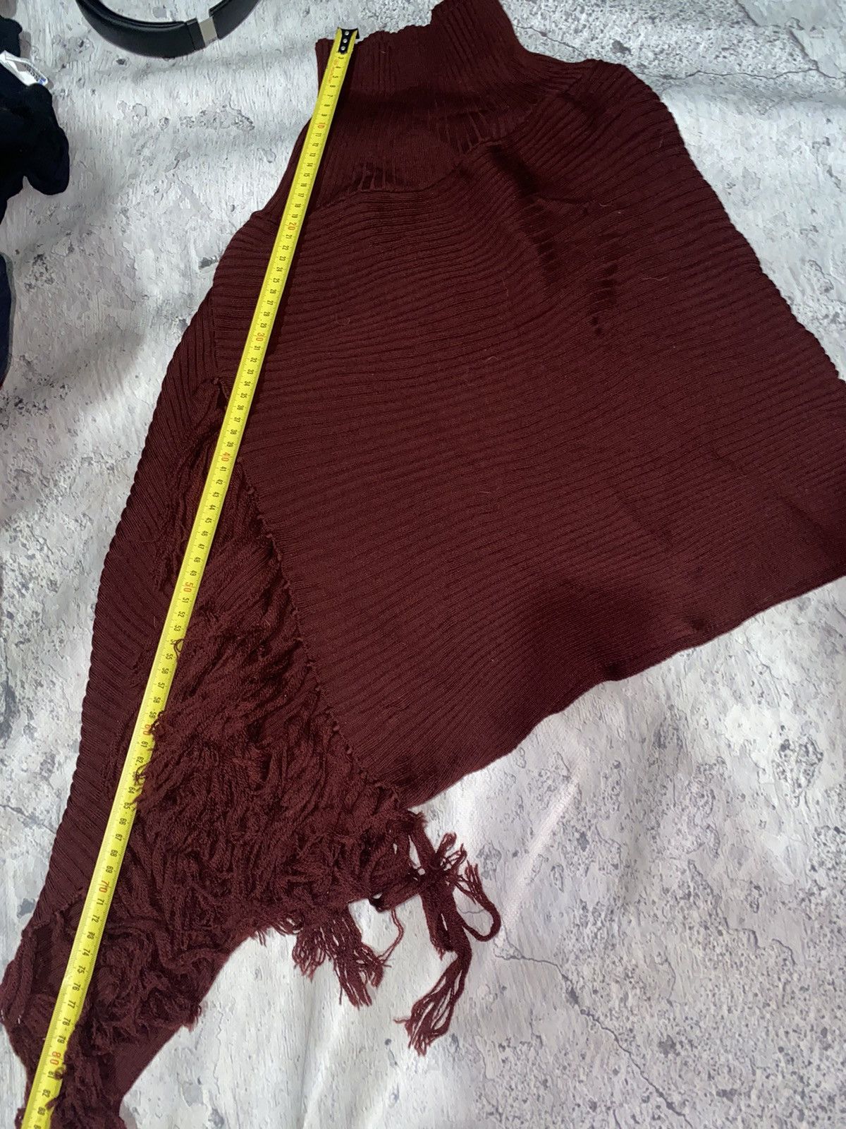 Jean Paul Gaultier JEAN PAUL GAULTIER Featherweight Ribbed Silk/Wool Poncho Size M / US 6-8 / IT 42-44 - 8 Thumbnail
