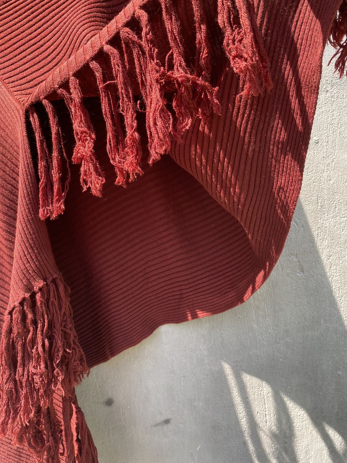 Jean Paul Gaultier JEAN PAUL GAULTIER Featherweight Ribbed Silk/Wool Poncho Size M / US 6-8 / IT 42-44 - 6 Thumbnail
