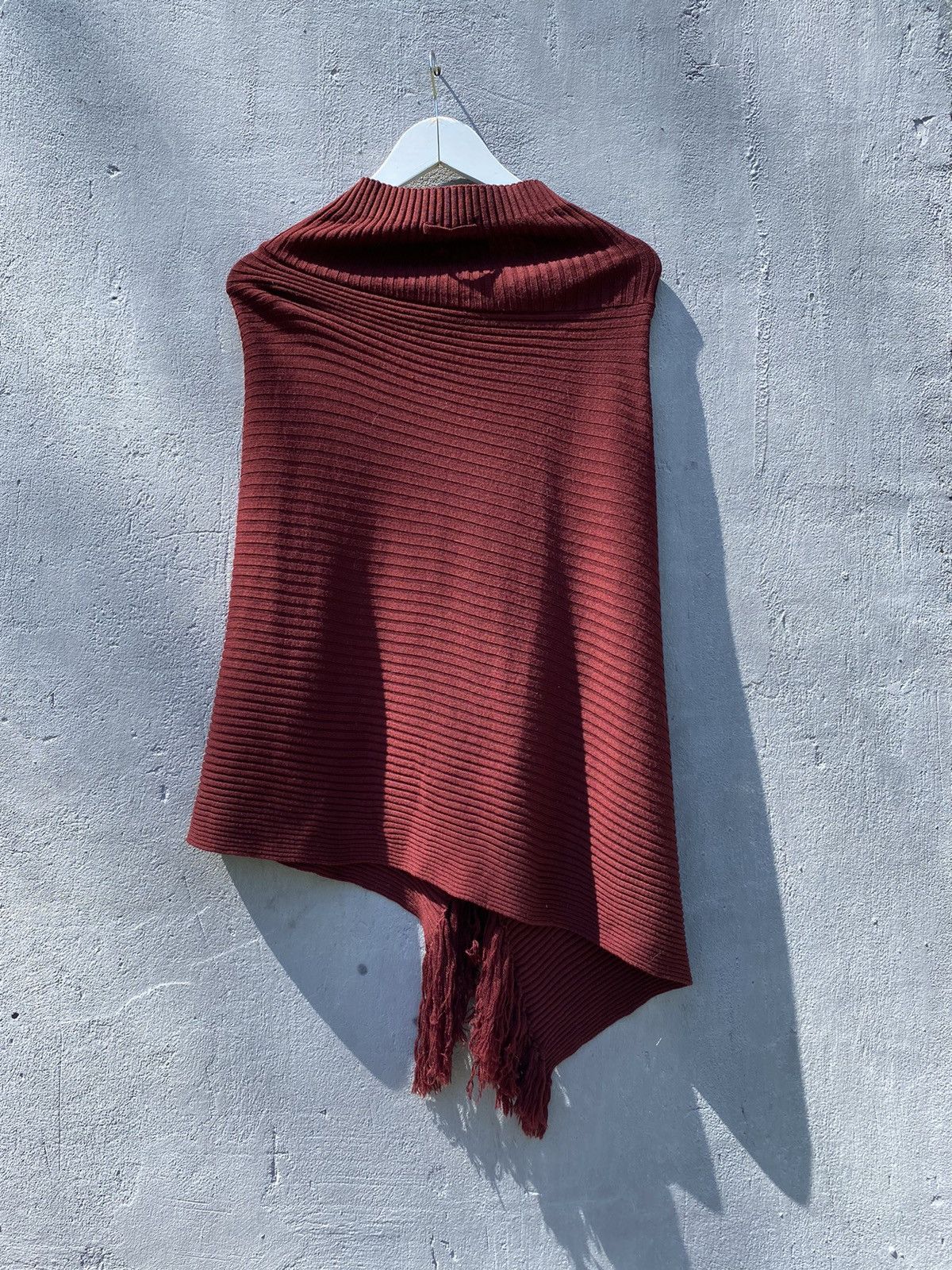 Jean Paul Gaultier JEAN PAUL GAULTIER Featherweight Ribbed Silk/Wool Poncho Size M / US 6-8 / IT 42-44 - 2 Thumbnail