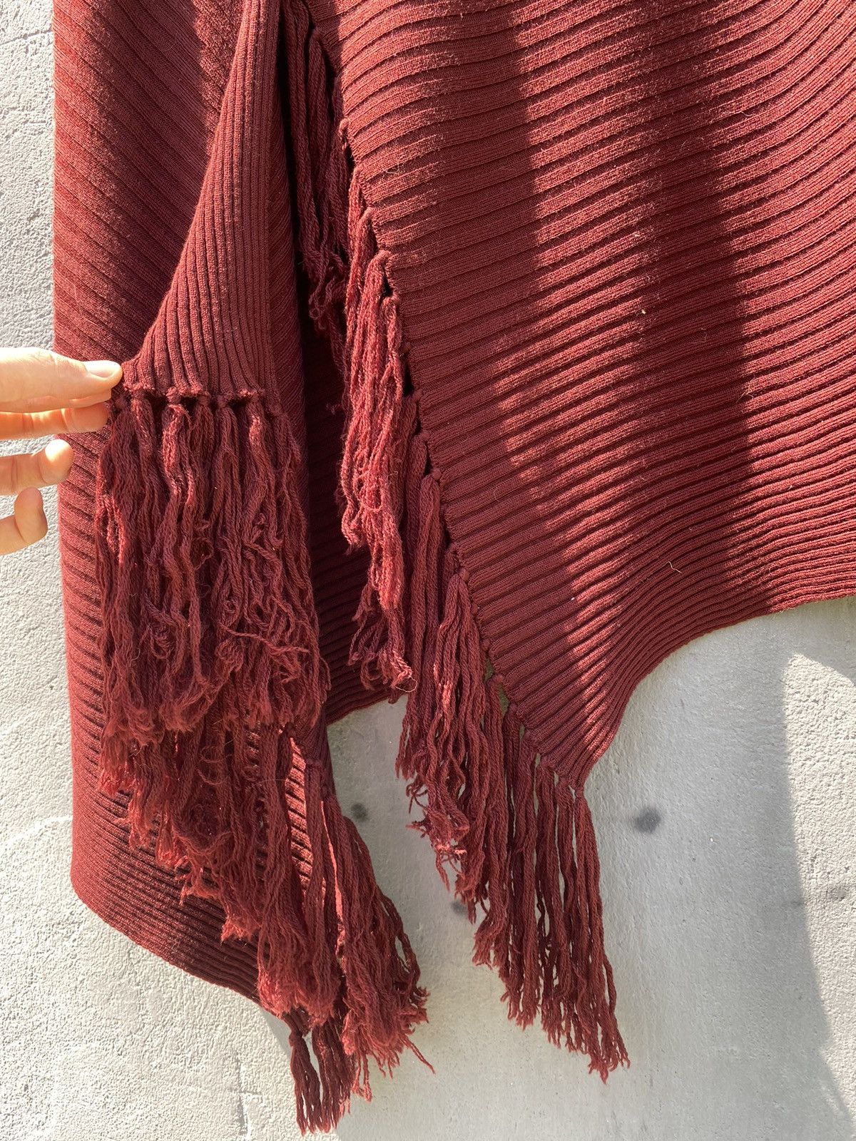 Jean Paul Gaultier JEAN PAUL GAULTIER Featherweight Ribbed Silk/Wool Poncho Size M / US 6-8 / IT 42-44 - 5 Thumbnail