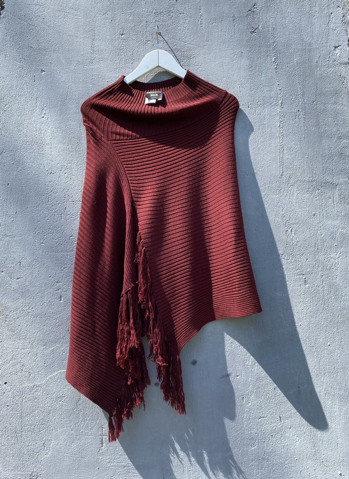 Jean Paul Gaultier JEAN PAUL GAULTIER Featherweight Ribbed Silk/Wool Poncho Size M / US 6-8 / IT 42-44 - 1 Thumbnail