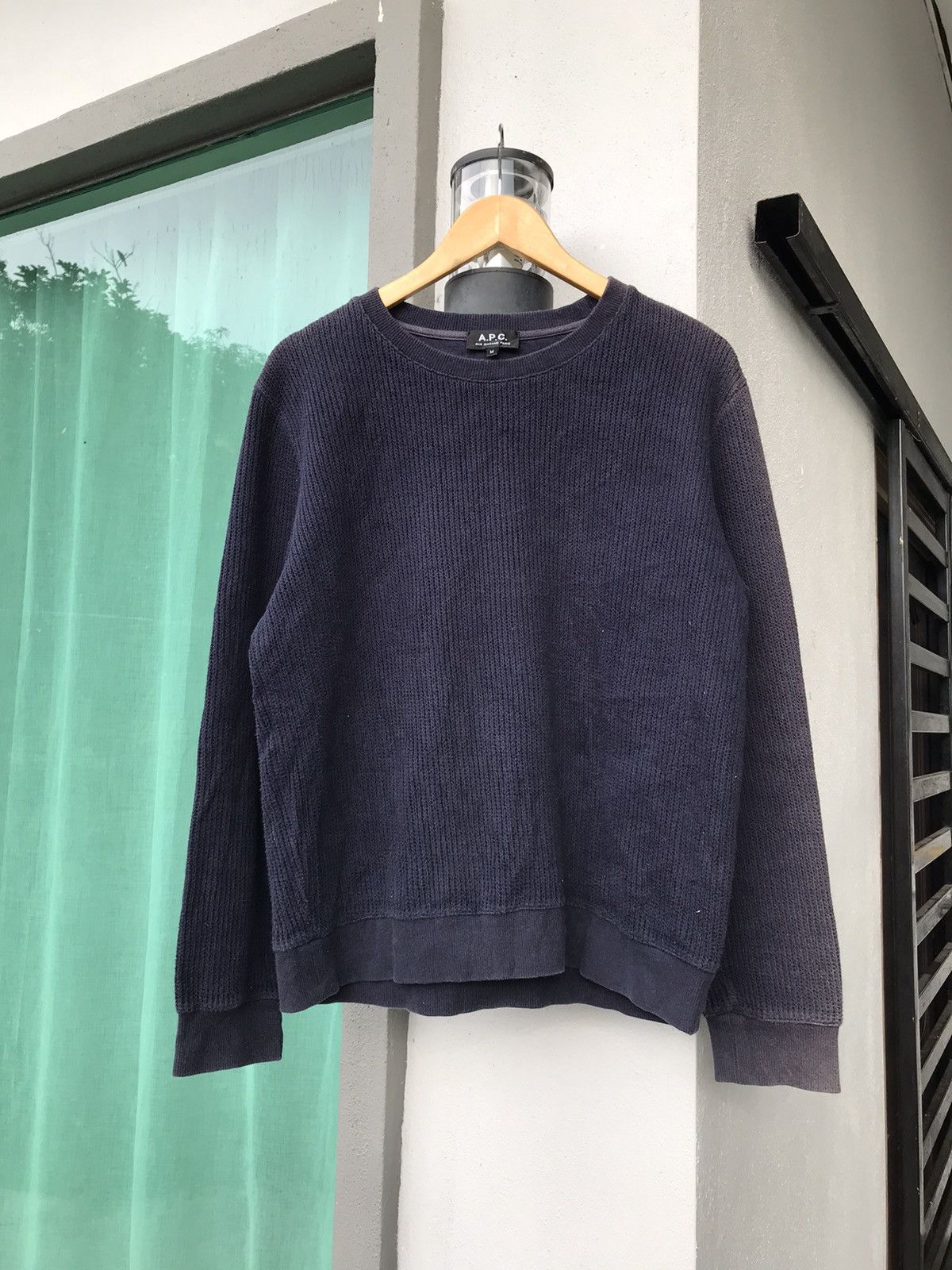 A.P.C. × Vintage Vintage Sunfaded A.P.C. Sweater Made in Japan Size US M / EU 48-50 / 2 - 1 Thumbnail