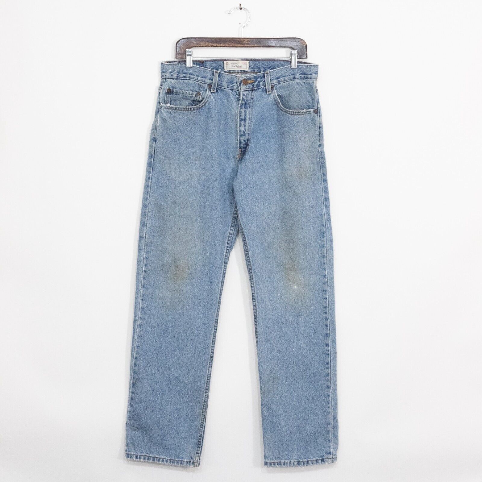 Levi's × Levi's Vintage Clothing × Vintage Vintage Y2K Levis Straight Leg Jeans 33x32 - Faded Distresse Size US 33 - 1 Thumbnail