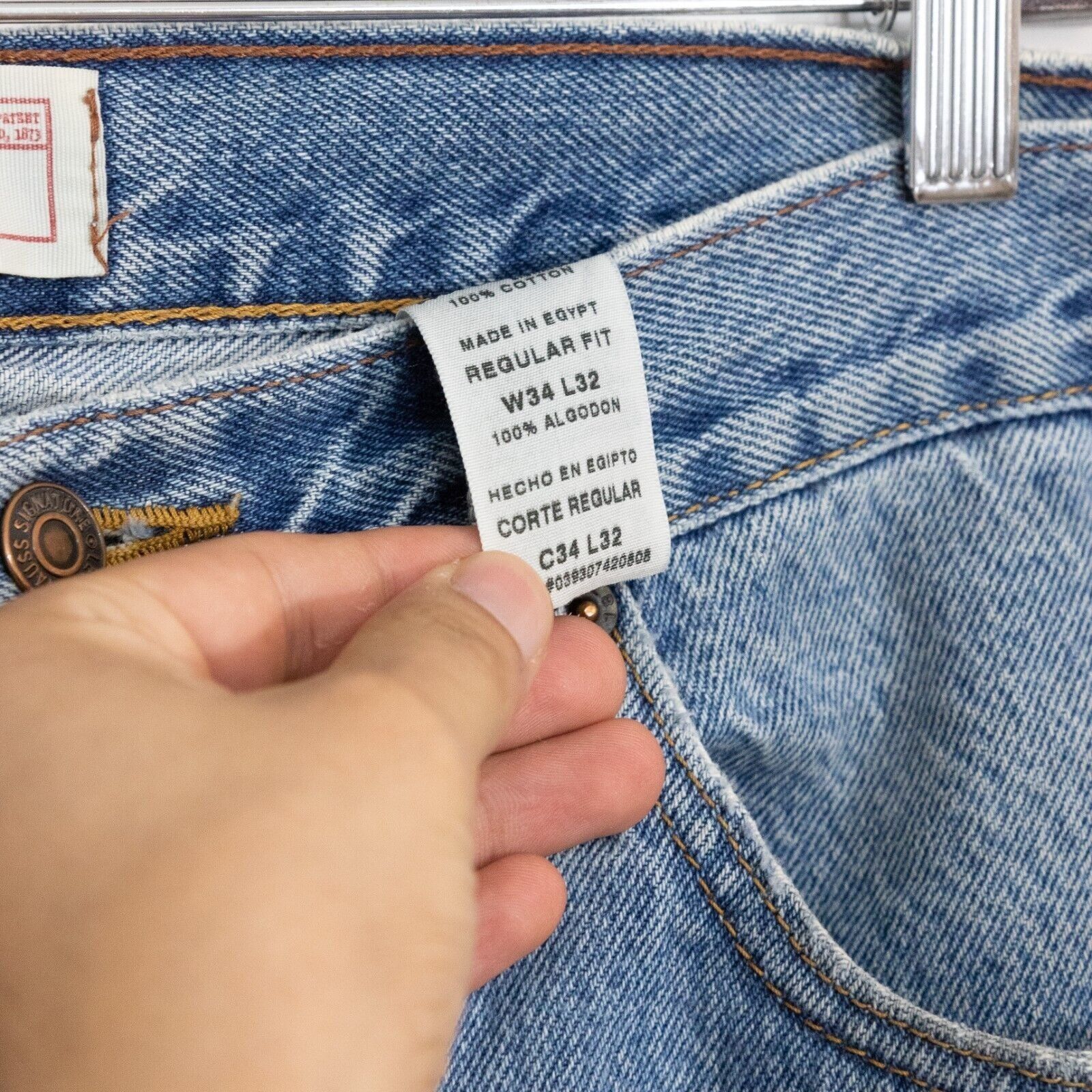 Levi's × Levi's Vintage Clothing × Vintage Vintage Y2K Levis Straight Leg Jeans 33x32 - Faded Distresse Size US 33 - 3 Thumbnail