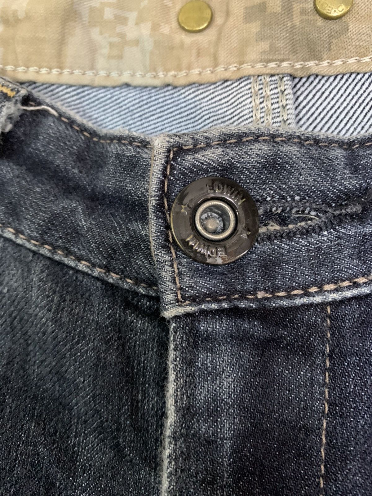 Edwin Vintage Edwin E-Function 505 Distressed Baggy Curved Jeans Size US 32 / EU 48 - 4 Thumbnail