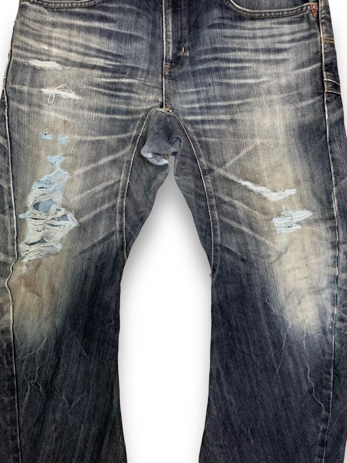 Edwin Vintage Edwin E-Function 505 Distressed Baggy Curved Jeans Size US 32 / EU 48 - 10 Thumbnail