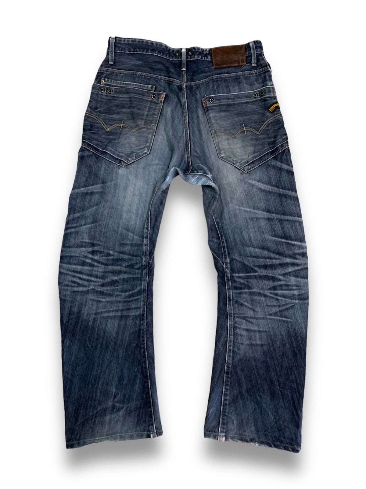 Edwin Vintage Edwin E-Function 505 Distressed Baggy Curved Jeans Size US 32 / EU 48 - 2 Thumbnail