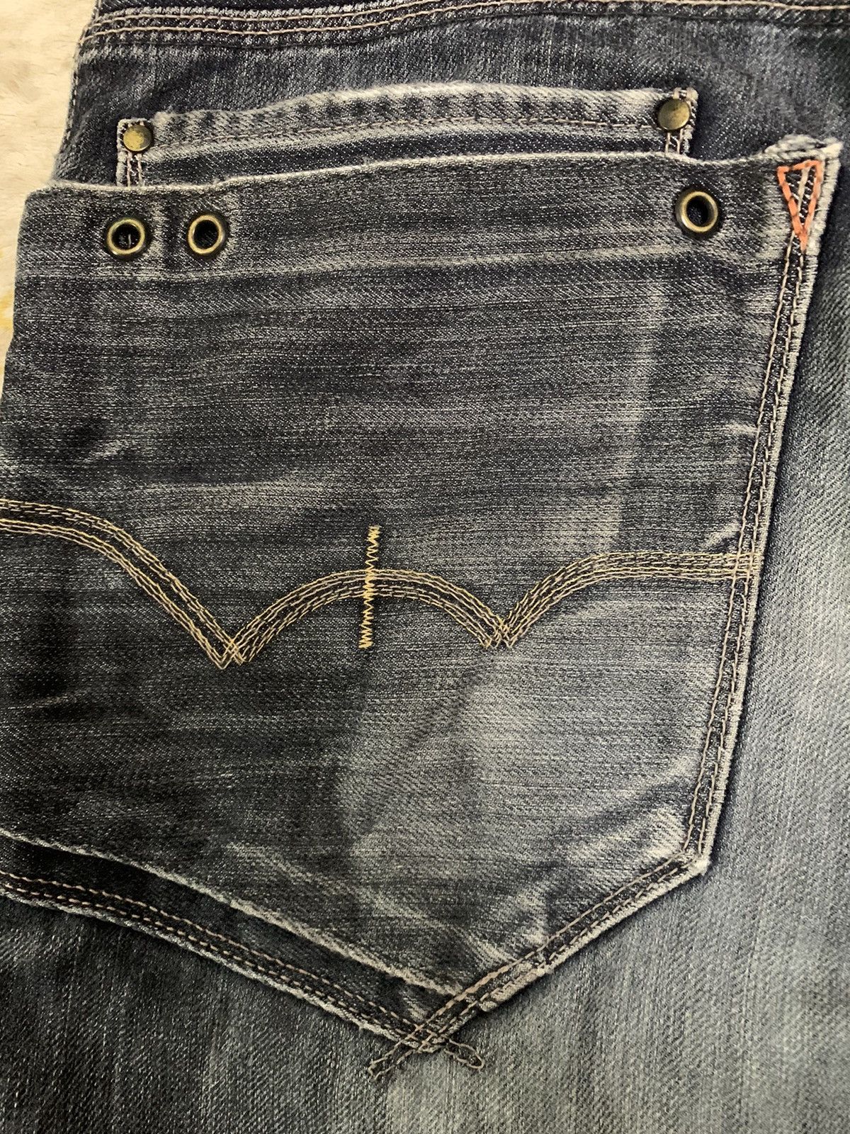 Edwin Vintage Edwin E-Function 505 Distressed Baggy Curved Jeans Size US 32 / EU 48 - 17 Thumbnail