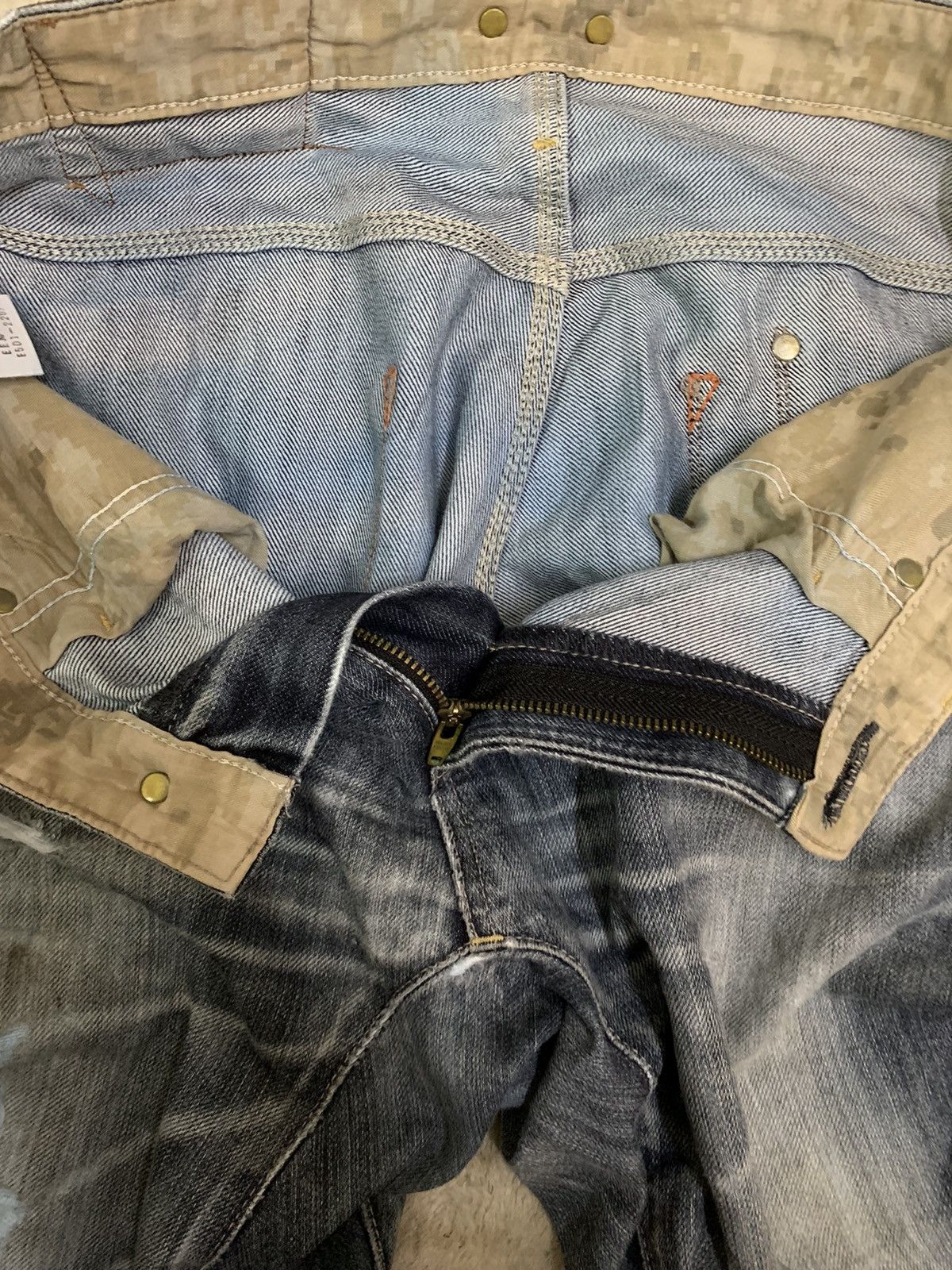 Edwin Vintage Edwin E-Function 505 Distressed Baggy Curved Jeans Size US 32 / EU 48 - 6 Thumbnail