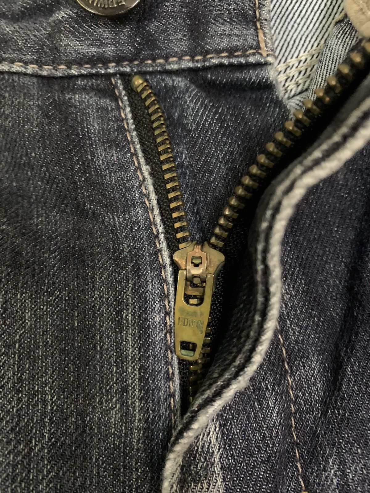 Edwin Vintage Edwin E-Function 505 Distressed Baggy Curved Jeans Size US 32 / EU 48 - 5 Thumbnail