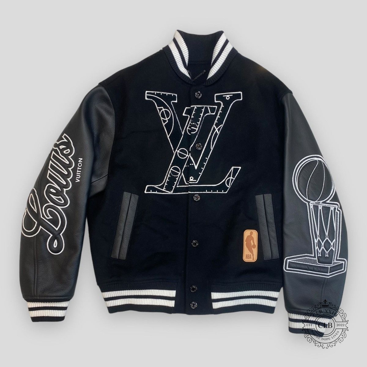 Louis Vuitton LOUIS VUITTON NBA VARSITY JACKET - BLACK | Grailed