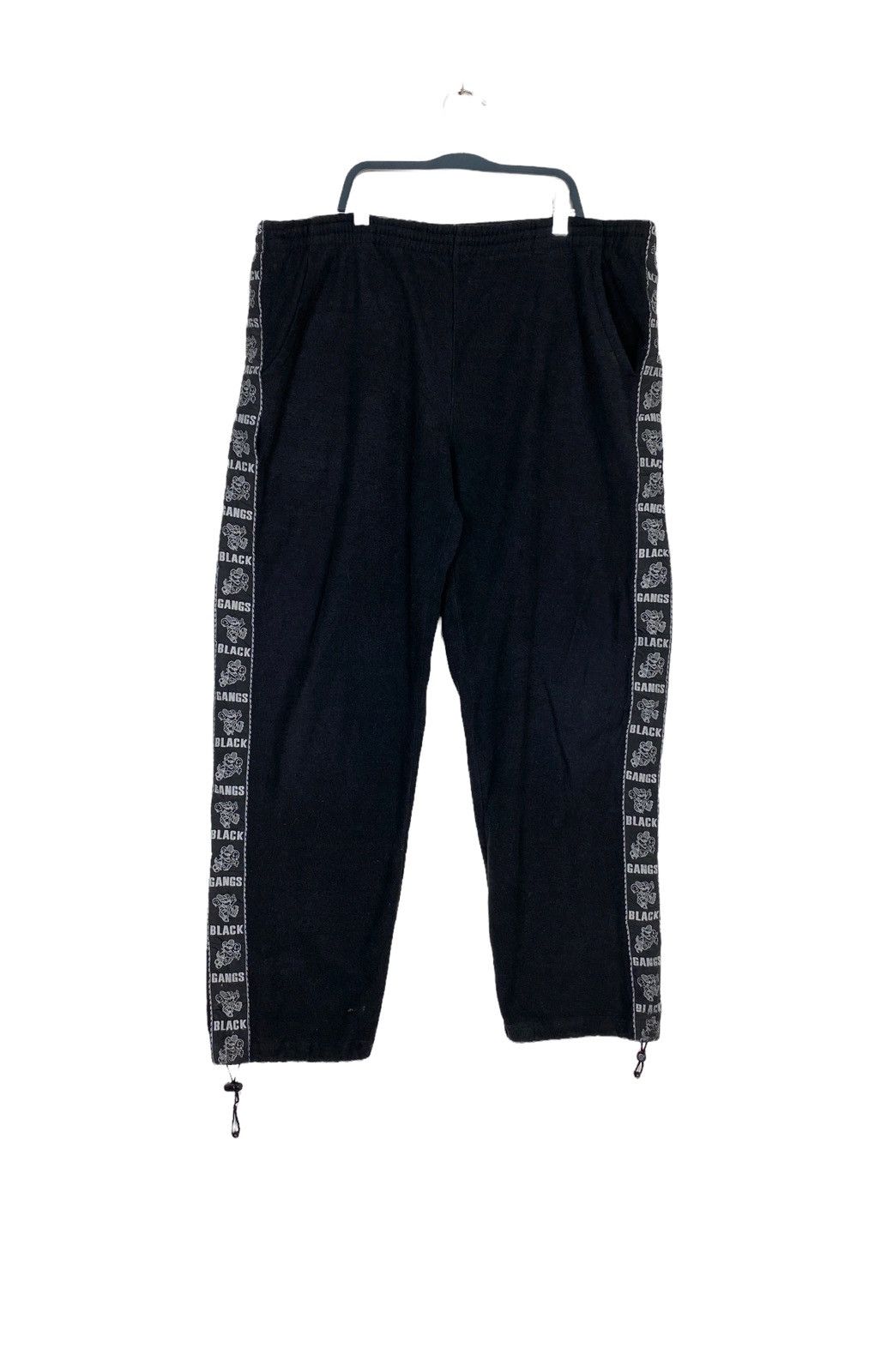 Vintage Rare‼️ Vtg Magixson Black Gangs Sidetape Sweatpants Pants Size US 40 / EU 56 - 4 Thumbnail