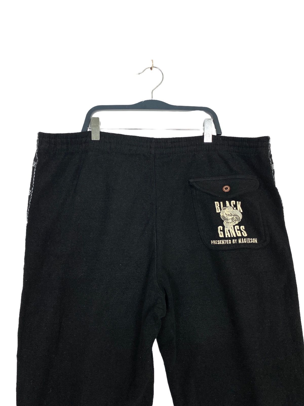 Vintage Rare‼️ Vtg Magixson Black Gangs Sidetape Sweatpants Pants Size US 40 / EU 56 - 7 Thumbnail