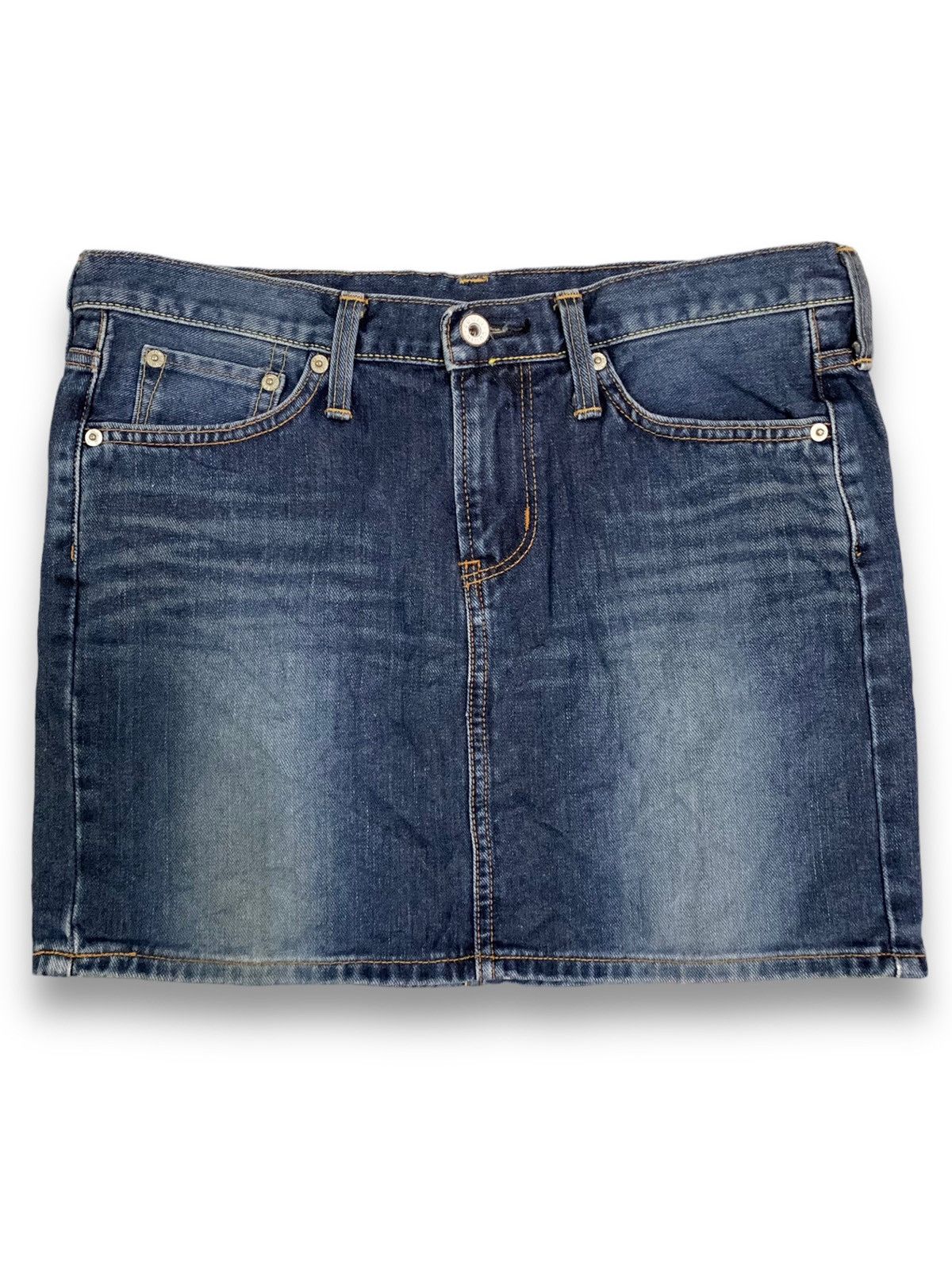 Edwin Vintage Y2K Edwin Blue Wash Denim Mini Skirt Made in Japan Size 32" / US 10 / IT 46 - 1 Thumbnail