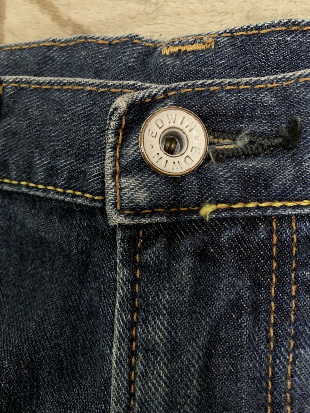 Edwin Vintage Y2K Edwin Blue Wash Denim Mini Skirt Made in Japan Size 32" / US 10 / IT 46 - 3 Thumbnail