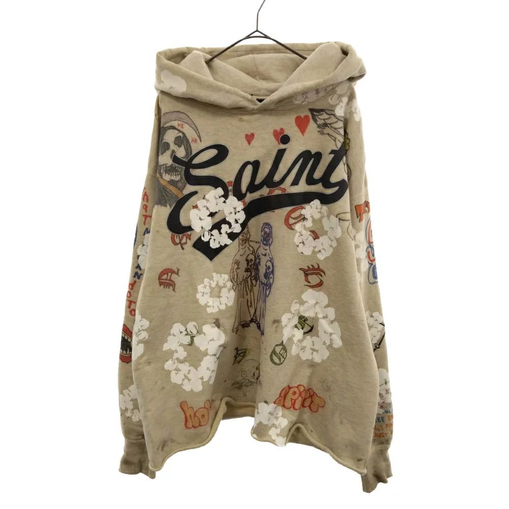 Saint Michael Hoodie Drawing Graphics Distressed main image 1