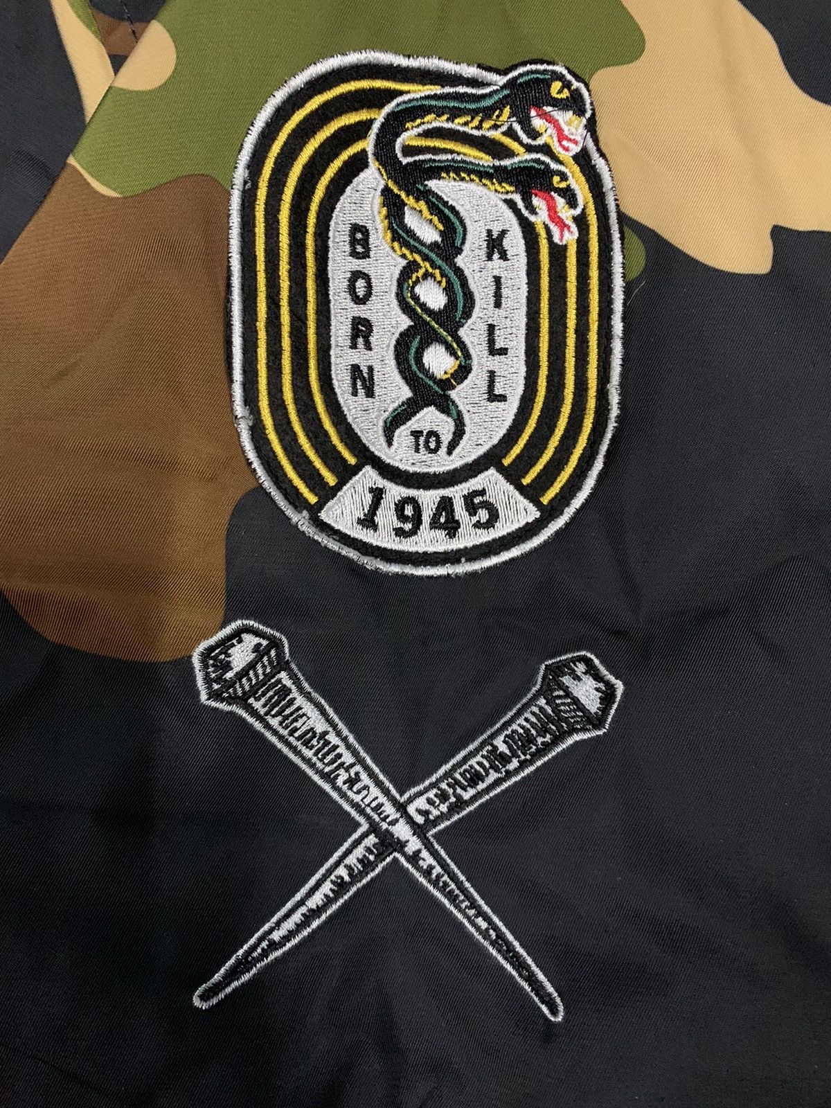 14th Addiction REASON Camo Embroidery Patches Skull Punk Varsity Jacket Size US M / EU 48-50 / 2 - 7 Thumbnail