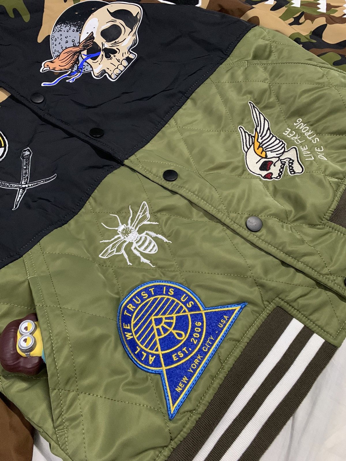 14th Addiction REASON Camo Embroidery Patches Skull Punk Varsity Jacket Size US M / EU 48-50 / 2 - 10 Thumbnail