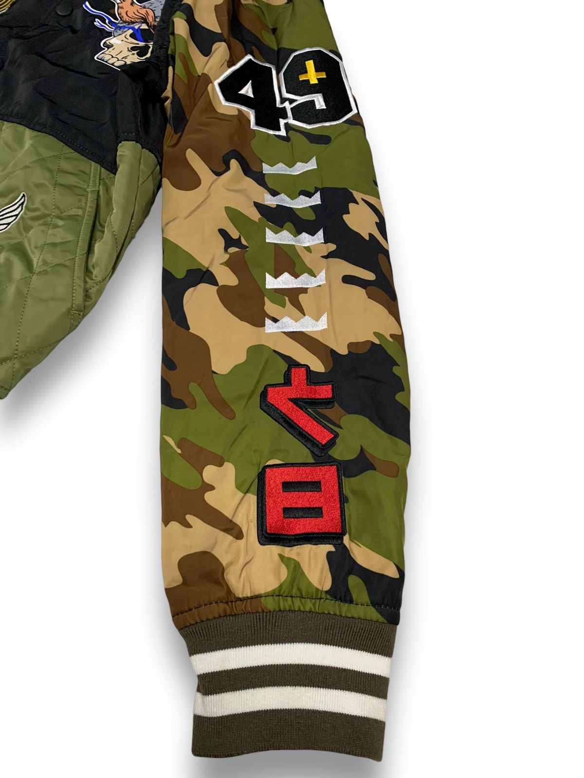 14th Addiction REASON Camo Embroidery Patches Skull Punk Varsity Jacket Size US M / EU 48-50 / 2 - 14 Thumbnail