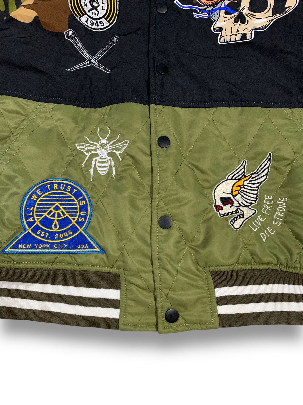 14th Addiction REASON Camo Embroidery Patches Skull Punk Varsity Jacket Size US M / EU 48-50 / 2 - 9 Thumbnail