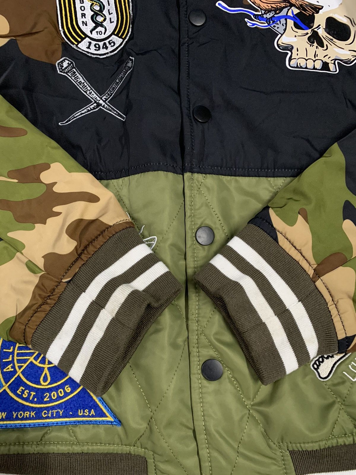 14th Addiction REASON Camo Embroidery Patches Skull Punk Varsity Jacket Size US M / EU 48-50 / 2 - 11 Thumbnail