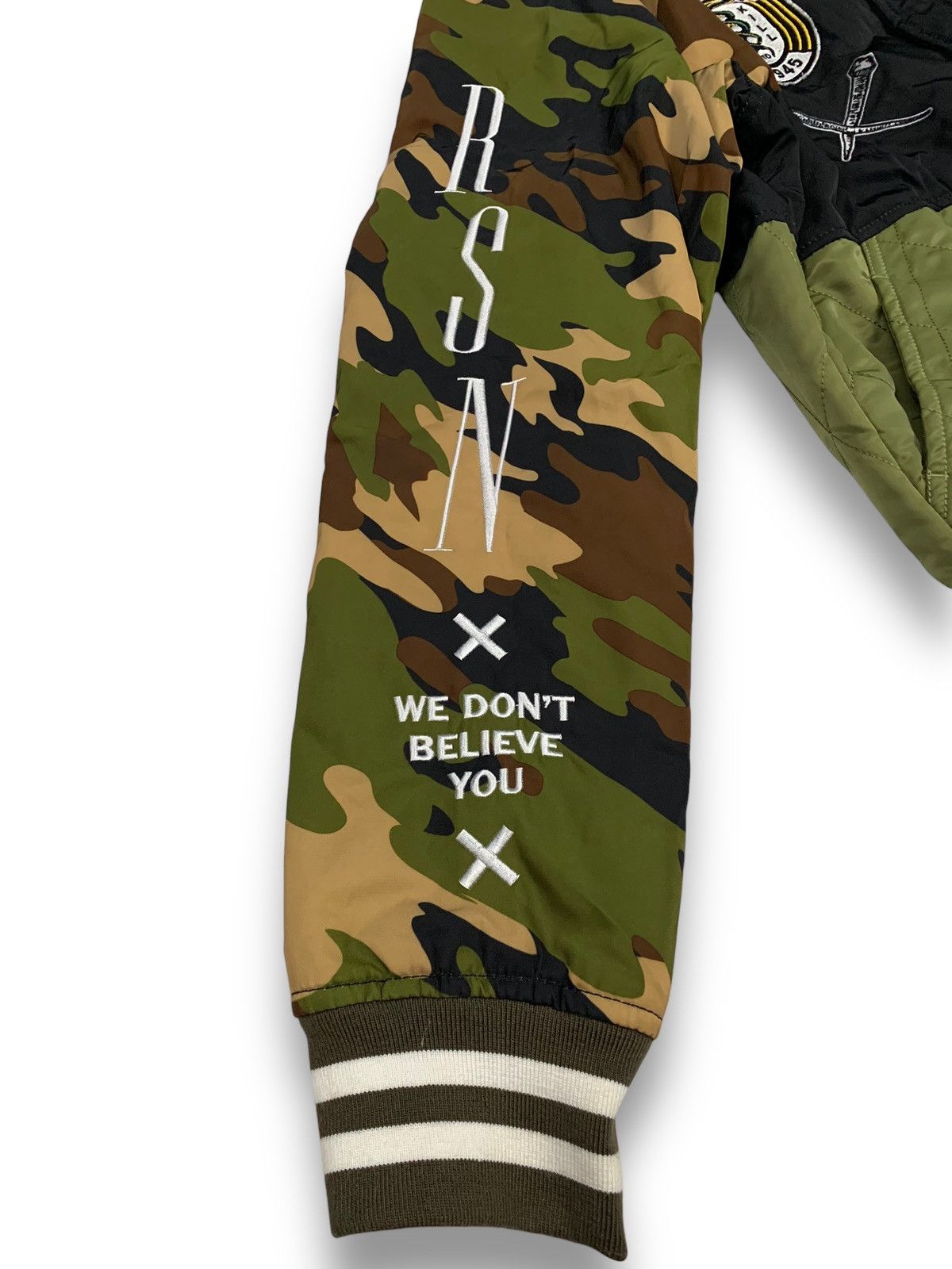 14th Addiction REASON Camo Embroidery Patches Skull Punk Varsity Jacket Size US M / EU 48-50 / 2 - 12 Thumbnail