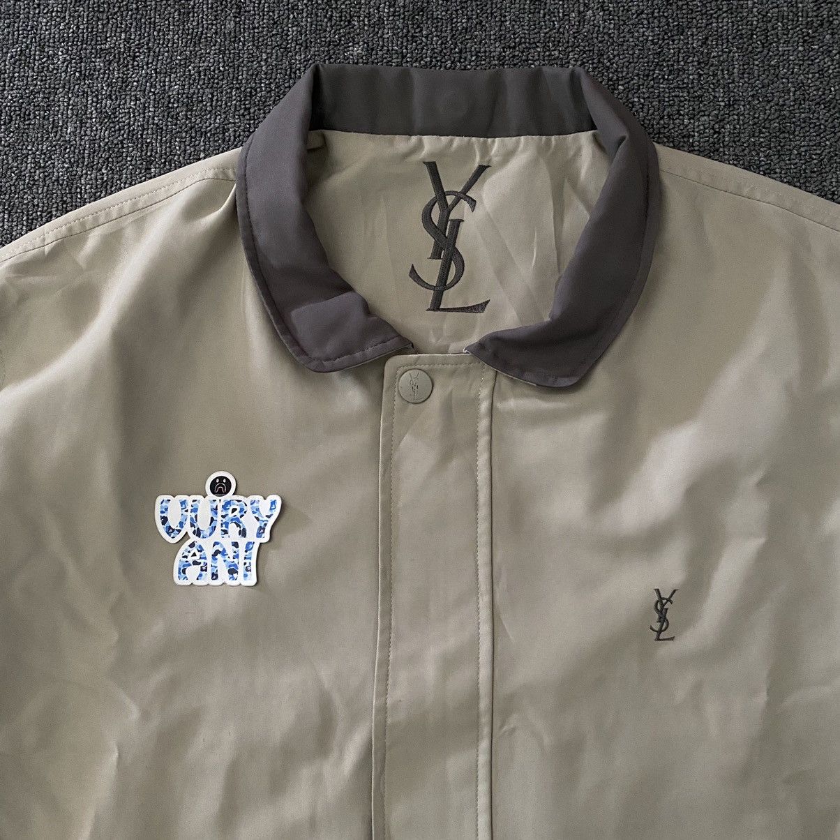 Vintage × Yves Saint Laurent Vintage YSL Khaki Lightweight Jacket Size US L / EU 52-54 / 3 - 2 Thumbnail
