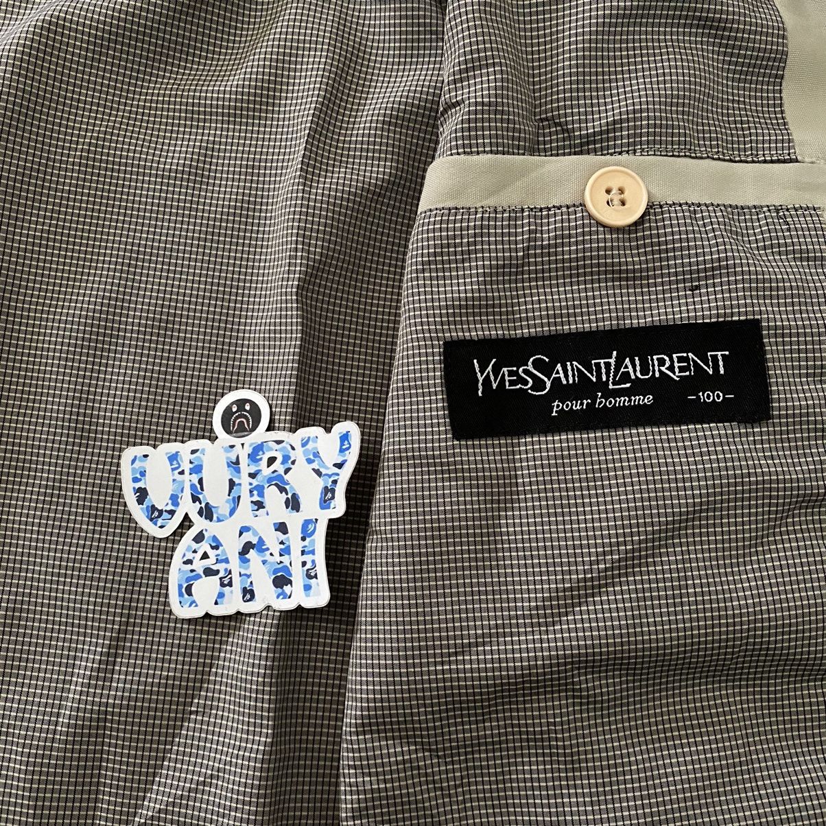 Vintage × Yves Saint Laurent Vintage YSL Khaki Lightweight Jacket Size US L / EU 52-54 / 3 - 5 Thumbnail