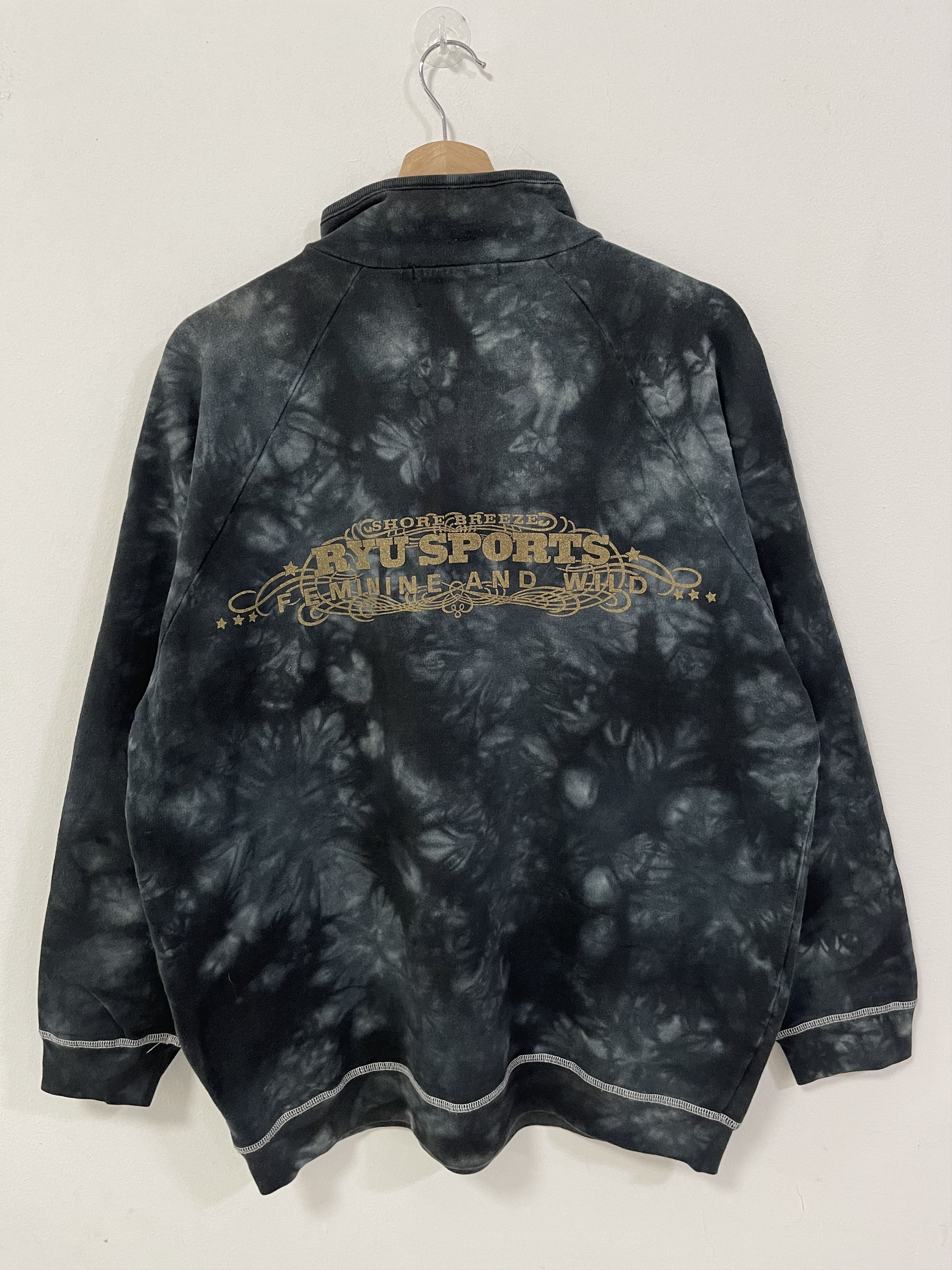 Japanese Brand × Vintage Vintage Ryu Sport Asid Wash Half Zip Sweatshirt Size US M / EU 48-50 / 2 - 9 Thumbnail