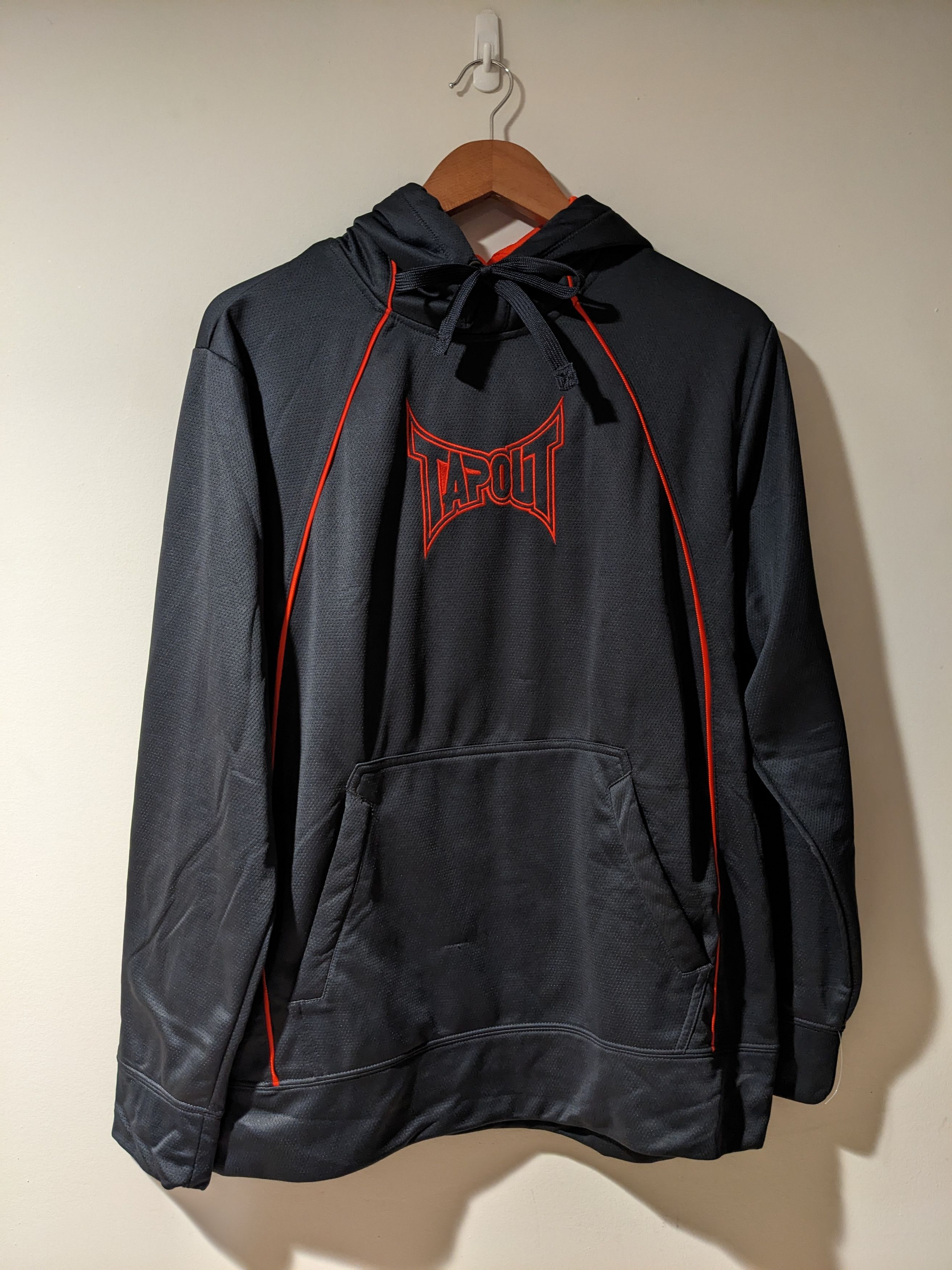 Tapout TapOut Embroidered Logo Gray Medium Fleece Hoodie Size US M / EU 48-50 / 2 - 1 Thumbnail