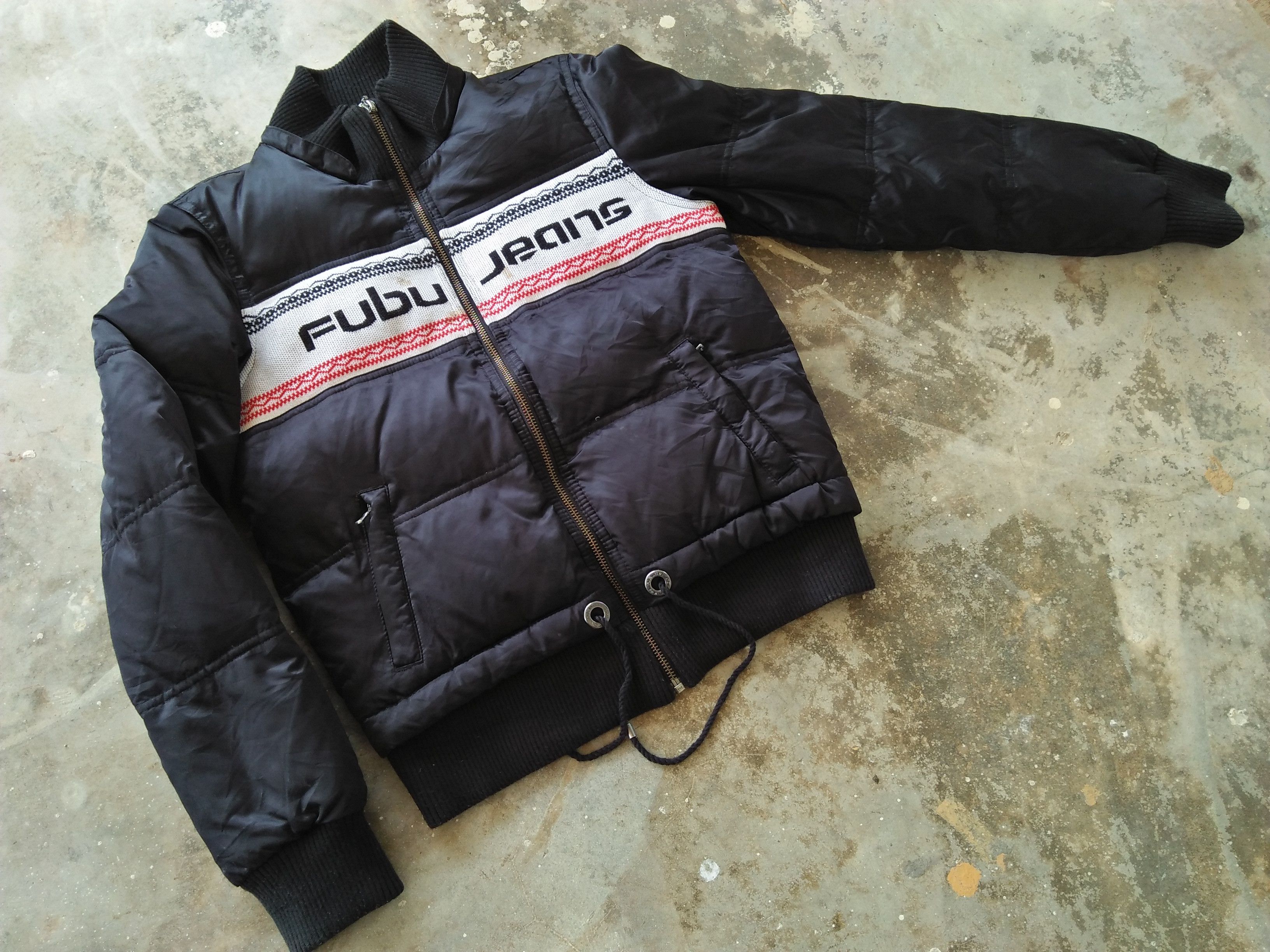 Fubu FUBU Jeans American Big Logo Black White Puffer Jacket Size US S / EU 44-46 / 1 - 3 Thumbnail