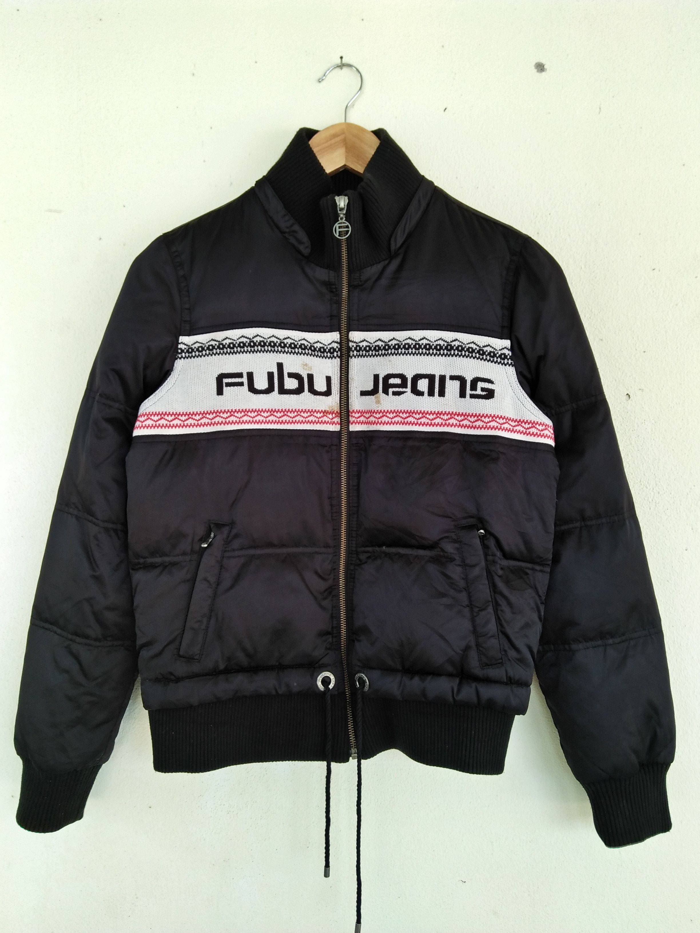Fubu FUBU Jeans American Big Logo Black White Puffer Jacket Size US S / EU 44-46 / 1 - 1 Thumbnail