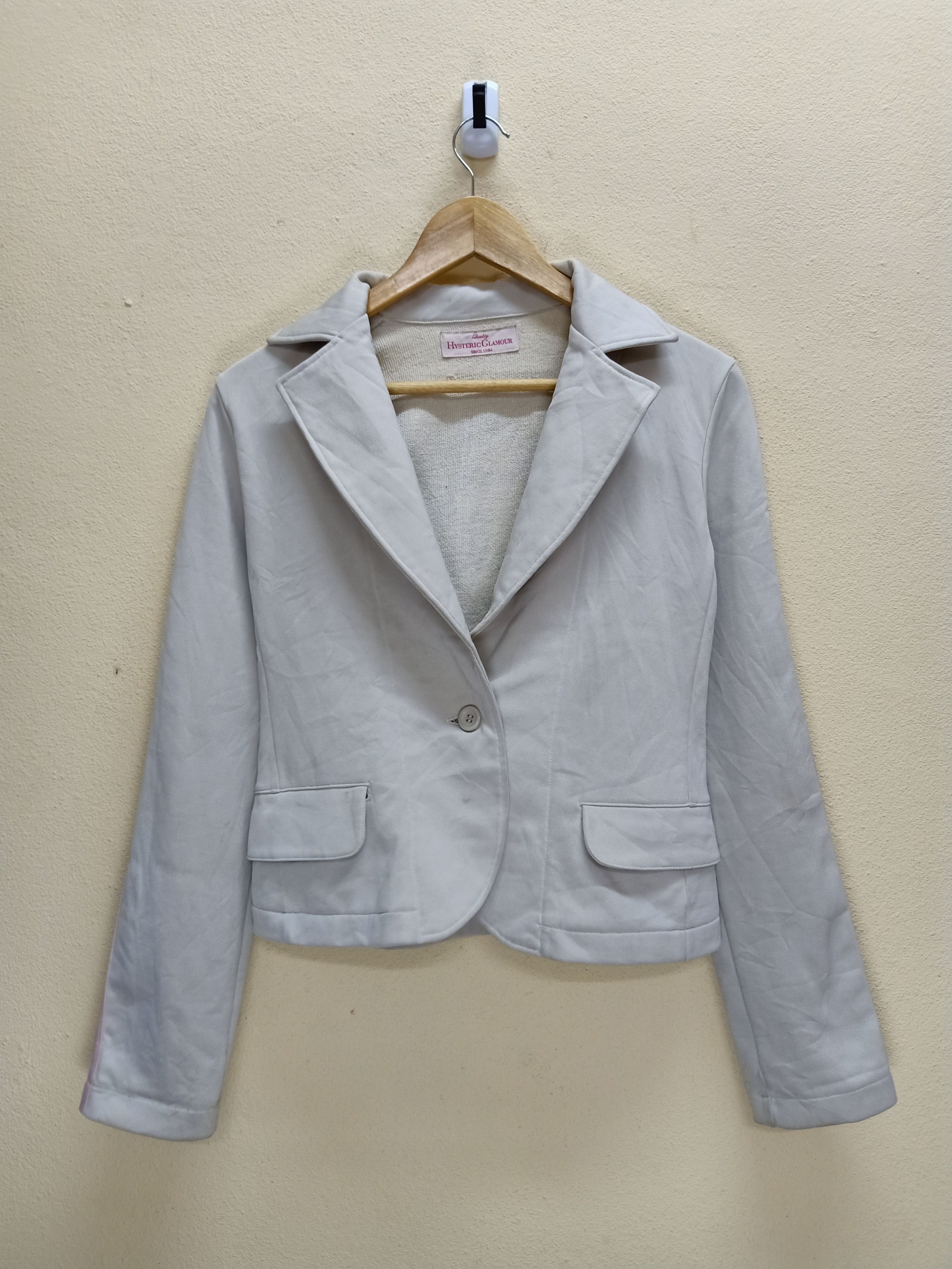 Hysteric Glamour HYSTERIC GLAMOUR Afro Girl Big Graphic Lite Gray Crop Jacket Size XS / US 0-2 / IT 36-38 - 3 Thumbnail