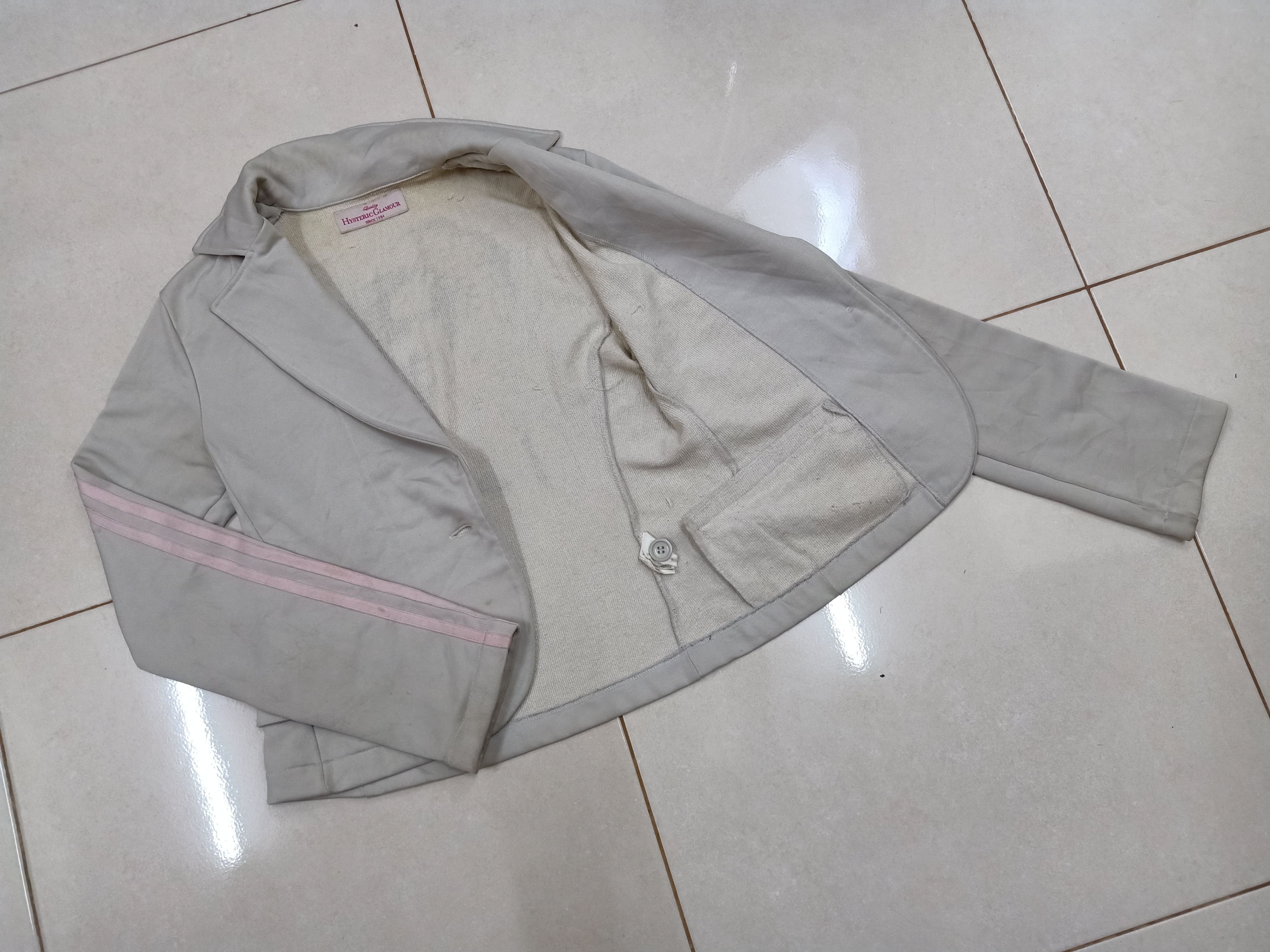 Hysteric Glamour HYSTERIC GLAMOUR Afro Girl Big Graphic Lite Gray Crop Jacket Size XS / US 0-2 / IT 36-38 - 5 Thumbnail
