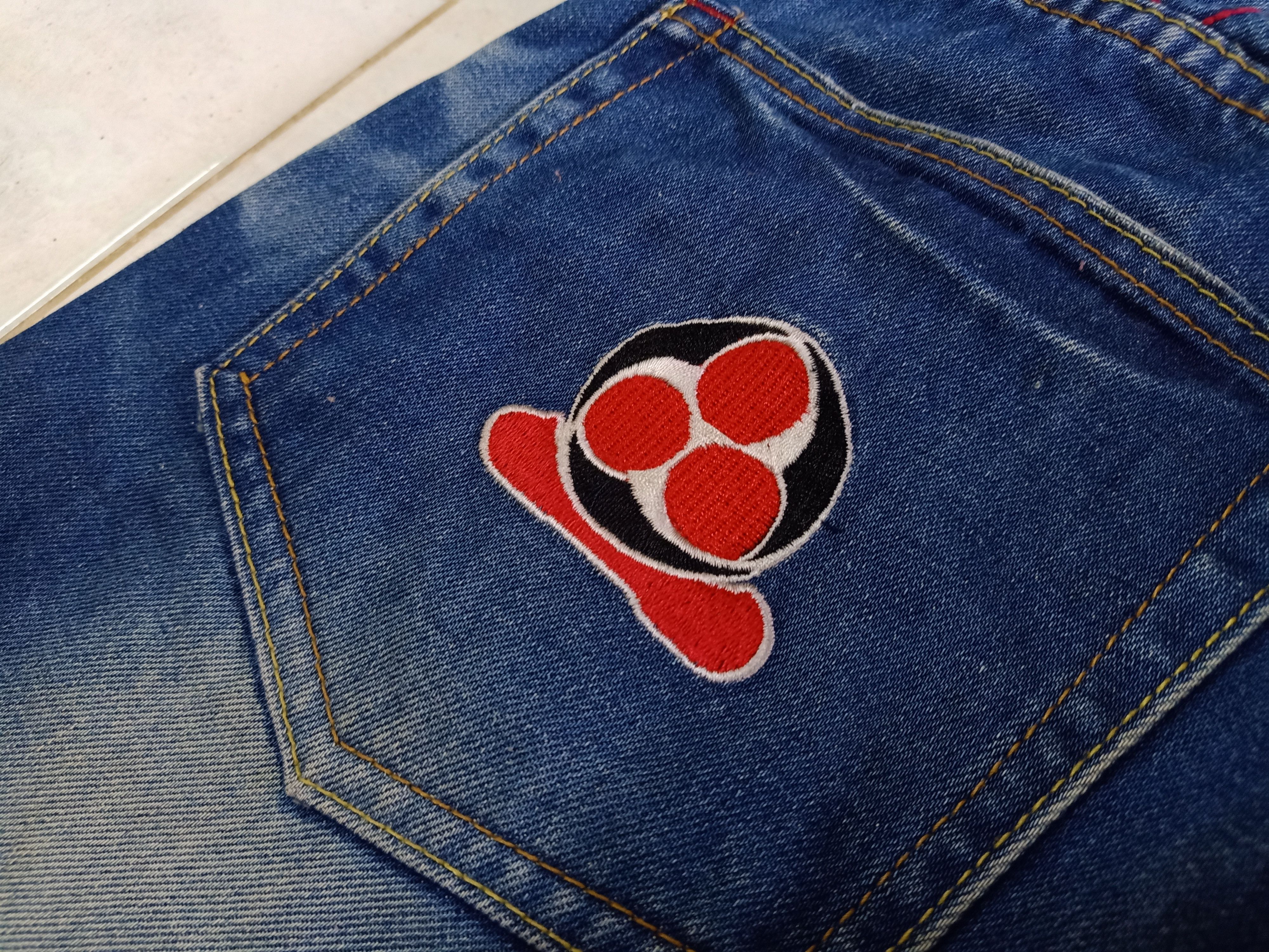 Japanese Brand SANMARUICHI Japan Embroidered Skull Big Logo Blue Denim Size US 32 / EU 48 - 6 Thumbnail
