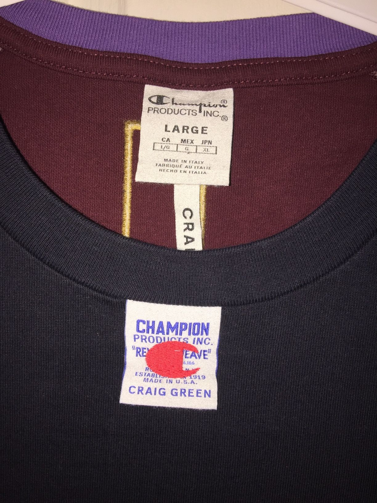 Champion × Craig Green 🇺🇸CUT & SEW 70S TEE🇮🇹 Size US L / EU 52-54 / 3 - 11 Thumbnail