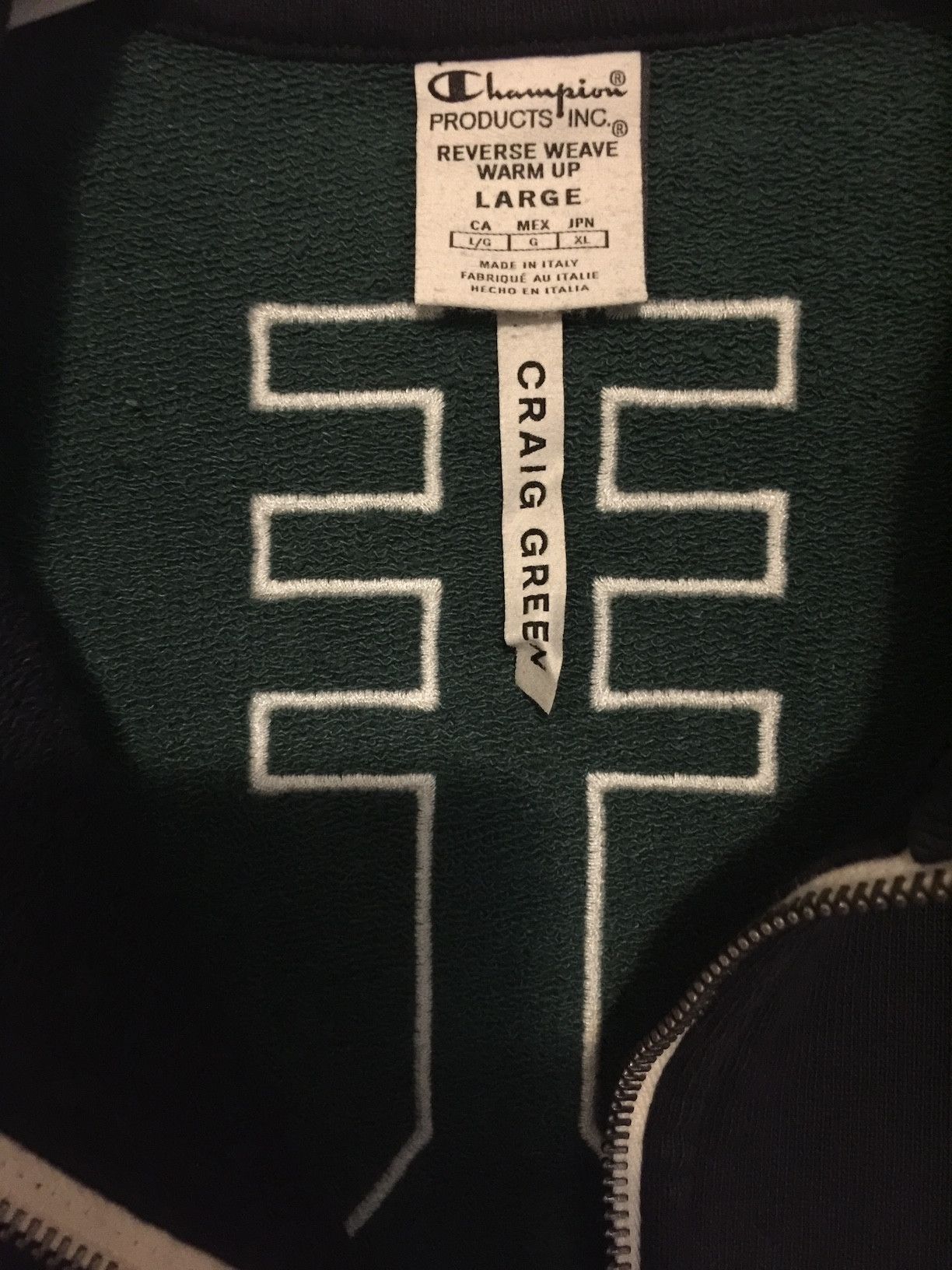 Champion × Craig Green 🇺🇸Cut & Sew 90s Half Zip Sweats🇮🇹 Size US L / EU 52-54 / 3 - 6 Thumbnail
