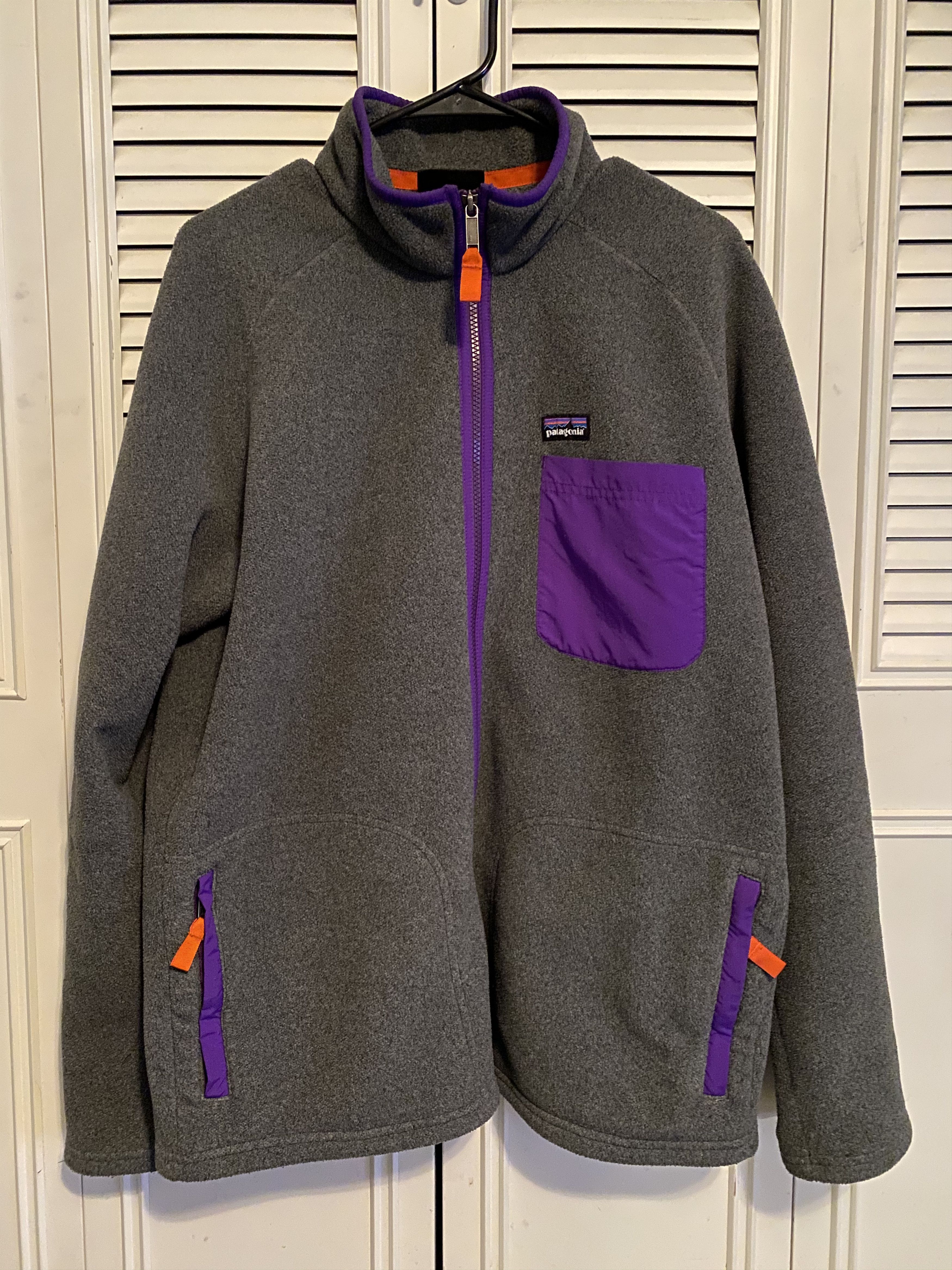 image of Patagonia 2013 Karstens Synchilla Fleece Grey Gorpcore in Grey Purple, Men's (Size Large)