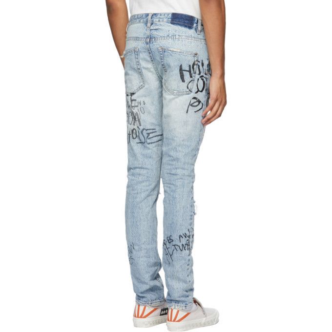 Ksubi Chitch Khaos Distressed Scribble Jeans Size US 30 / EU 46 - 3 Thumbnail