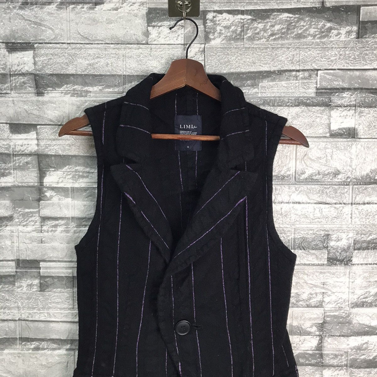 Limi Feu Archival Yohji Yamamoto Limi-Feu Minimalist Black Wool Vest Size US S / EU 44-46 / 1 - 3 Thumbnail