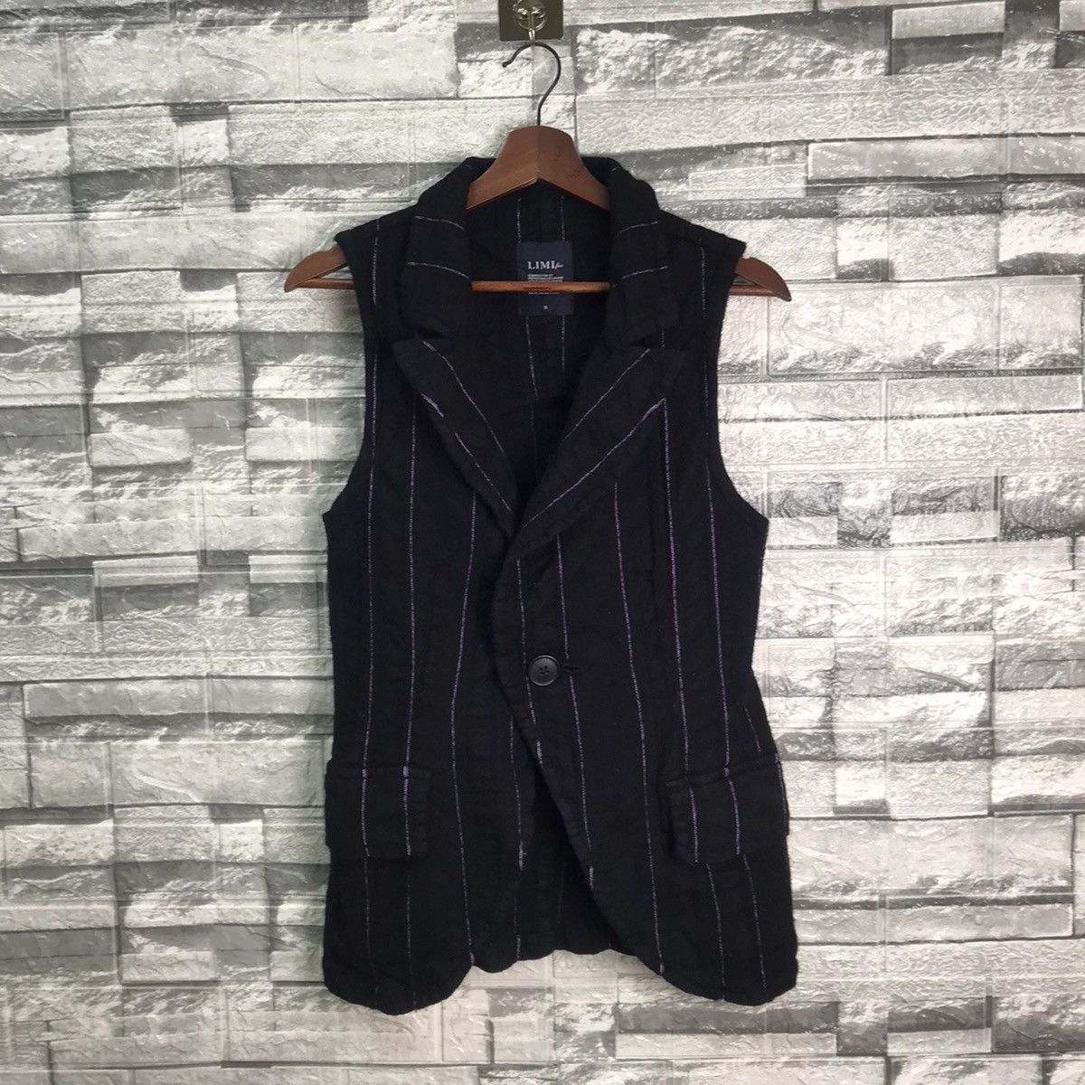 image of Limi Feu Yohji Yamamoto Auturn Winter Outerwear Wool Vest in Black, Men's (Size Small)