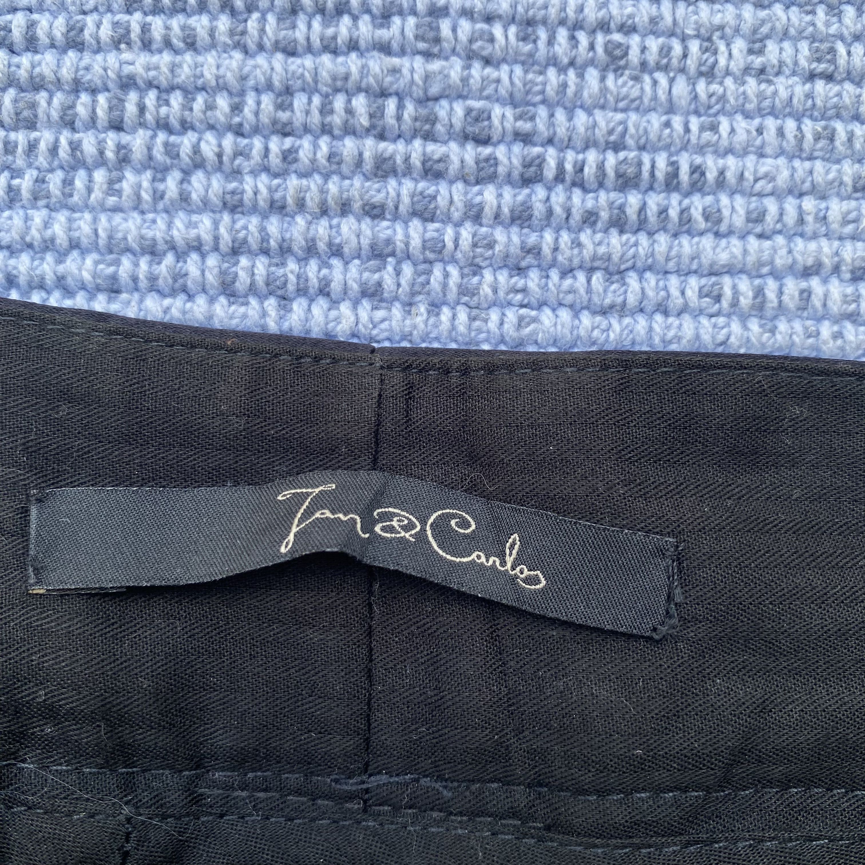 Vintage black cotton pants Size US 34 / EU 50 - 6 Thumbnail