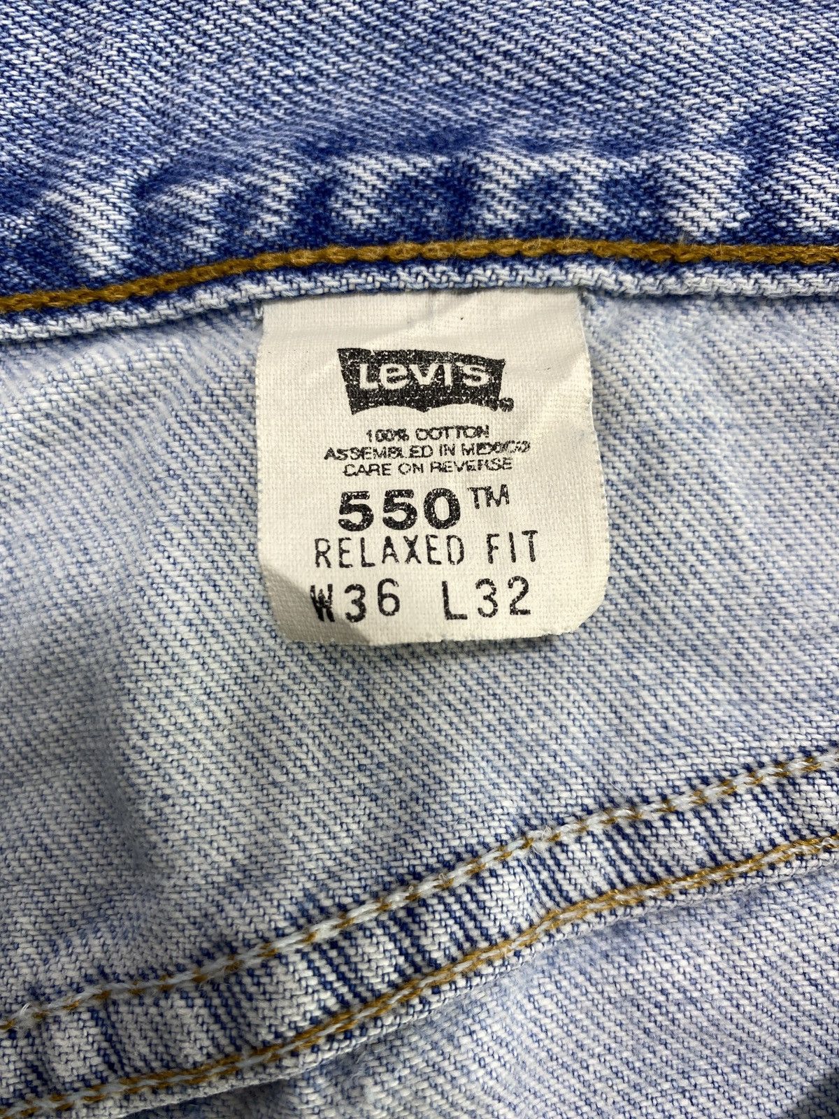 Levi's 90s Vintage Levi's 550 Jeans Blue Wash 36x32 - J754 Size US 36 / EU 52 - 5 Thumbnail