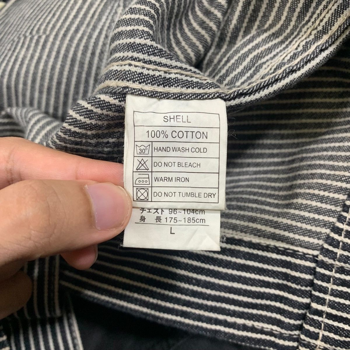 Japanese Brand Jungle Storm Japanese Brand Stripes Hickory Peacoats Jacket Size US L / EU 52-54 / 3 - 7 Thumbnail