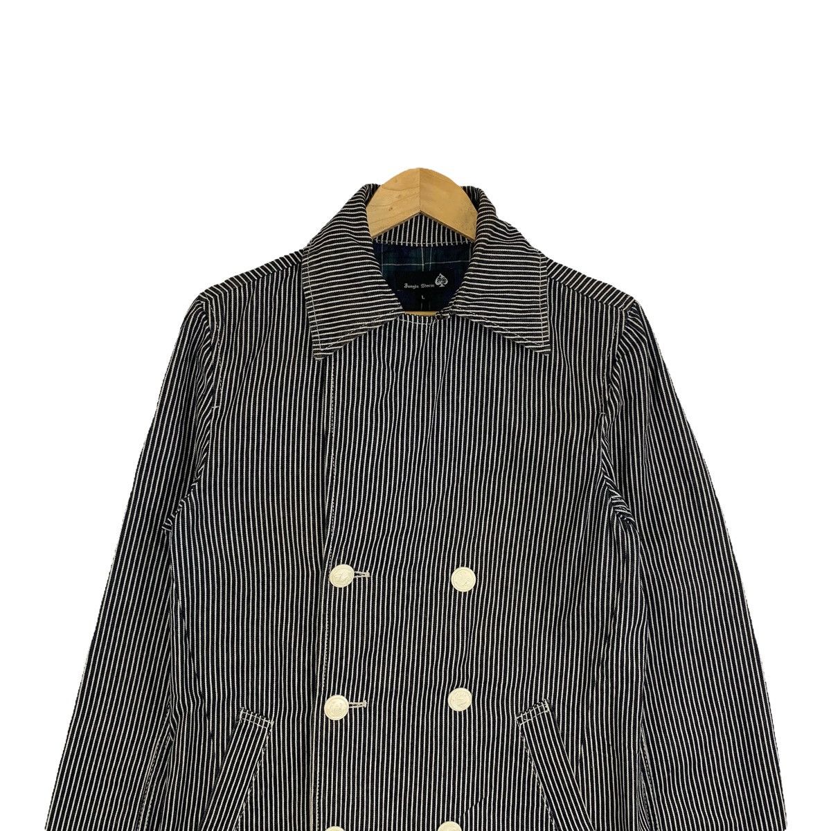 Japanese Brand Jungle Storm Japanese Brand Stripes Hickory Peacoats Jacket Size US L / EU 52-54 / 3 - 5 Thumbnail