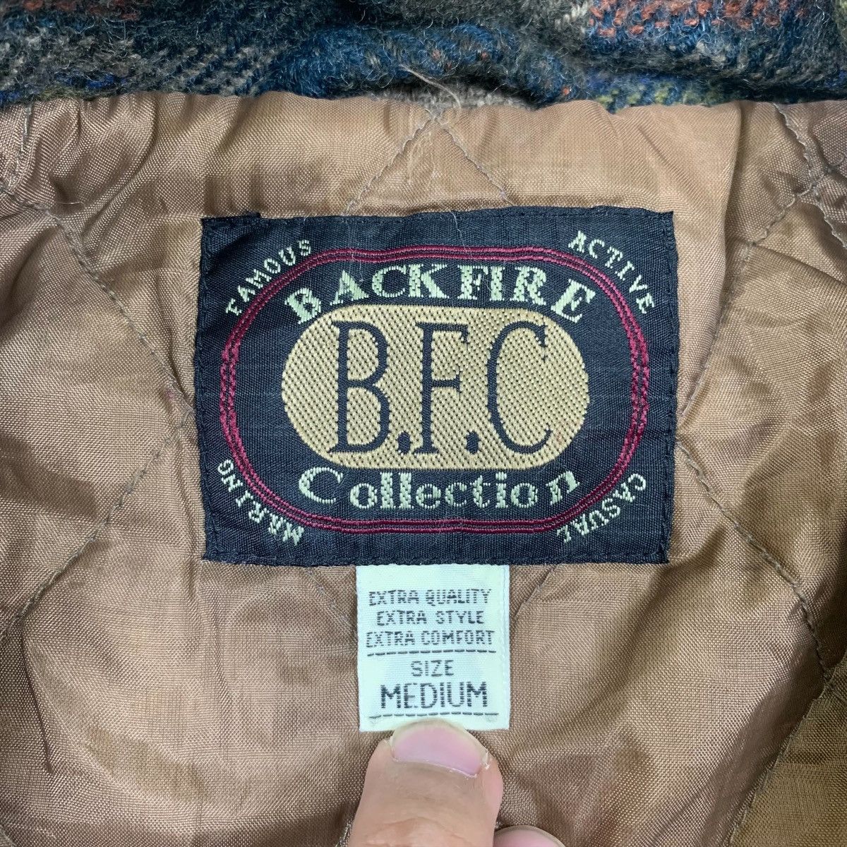 Vintage BACKFIRE COLLECTION Patchwork Tartan Wool Sweaters Jacket Size US M / EU 48-50 / 2 - 6 Thumbnail